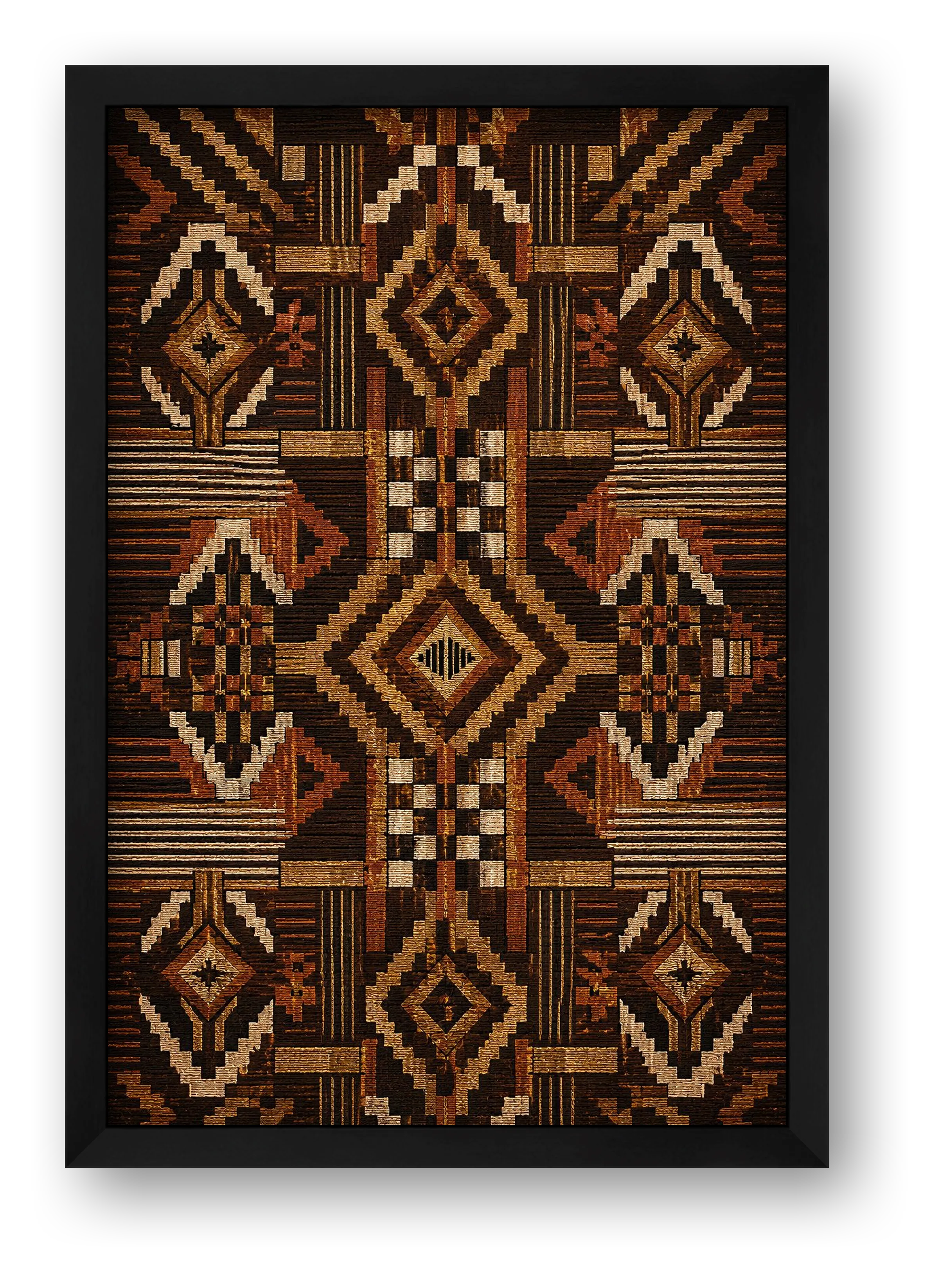 Copper Kente Heritage Weave — framed