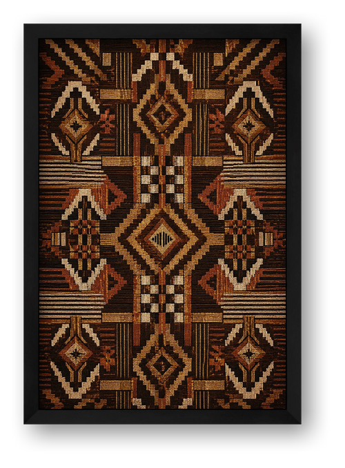 Copper Kente Heritage Weave — framed
