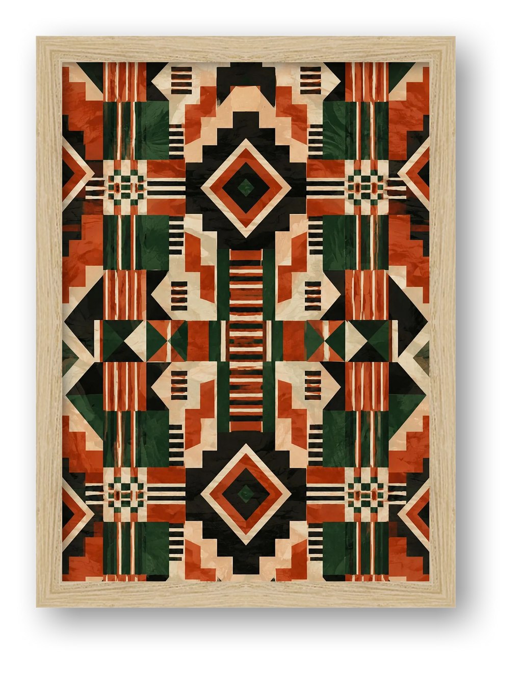 Red Earth Rhythm Pan African Modern — framed