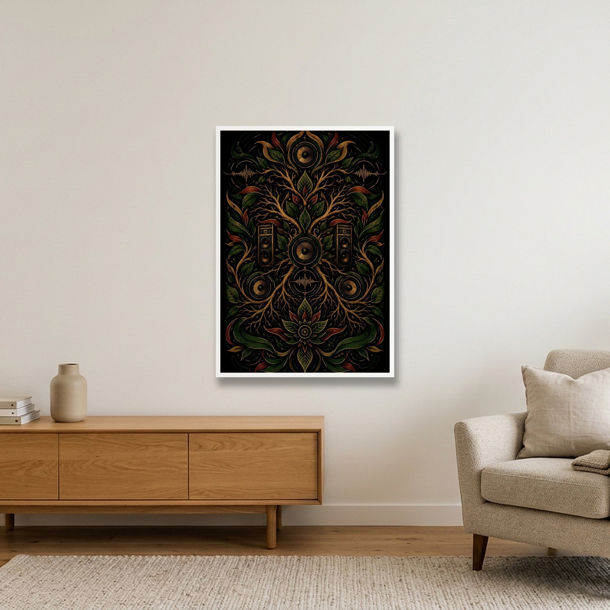Roots Frequency Roots Livity — 70×100cm, 28×39" White Frame