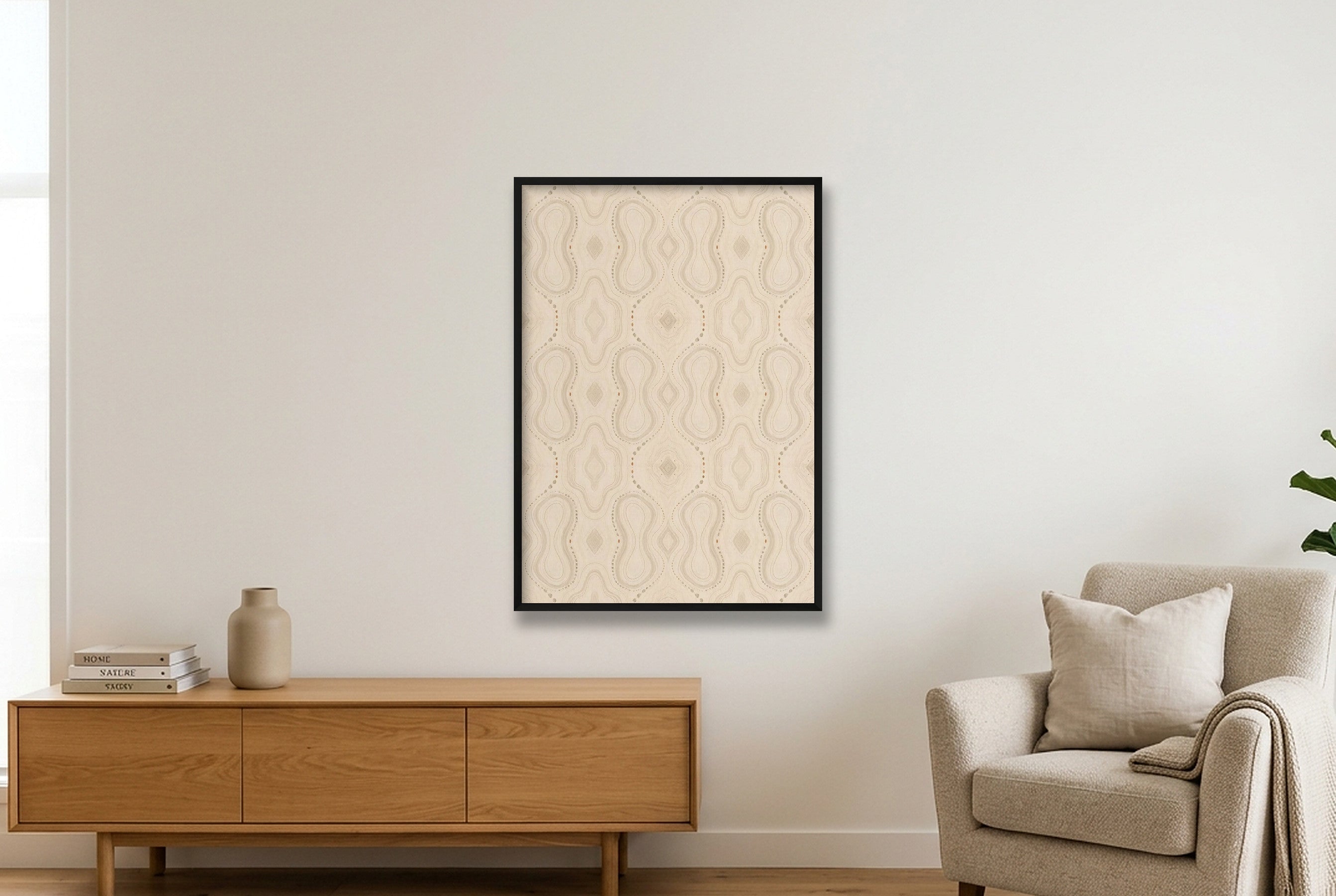 Dune Path Elephant Memory — 70×100cm, 28×39" Black Frame
