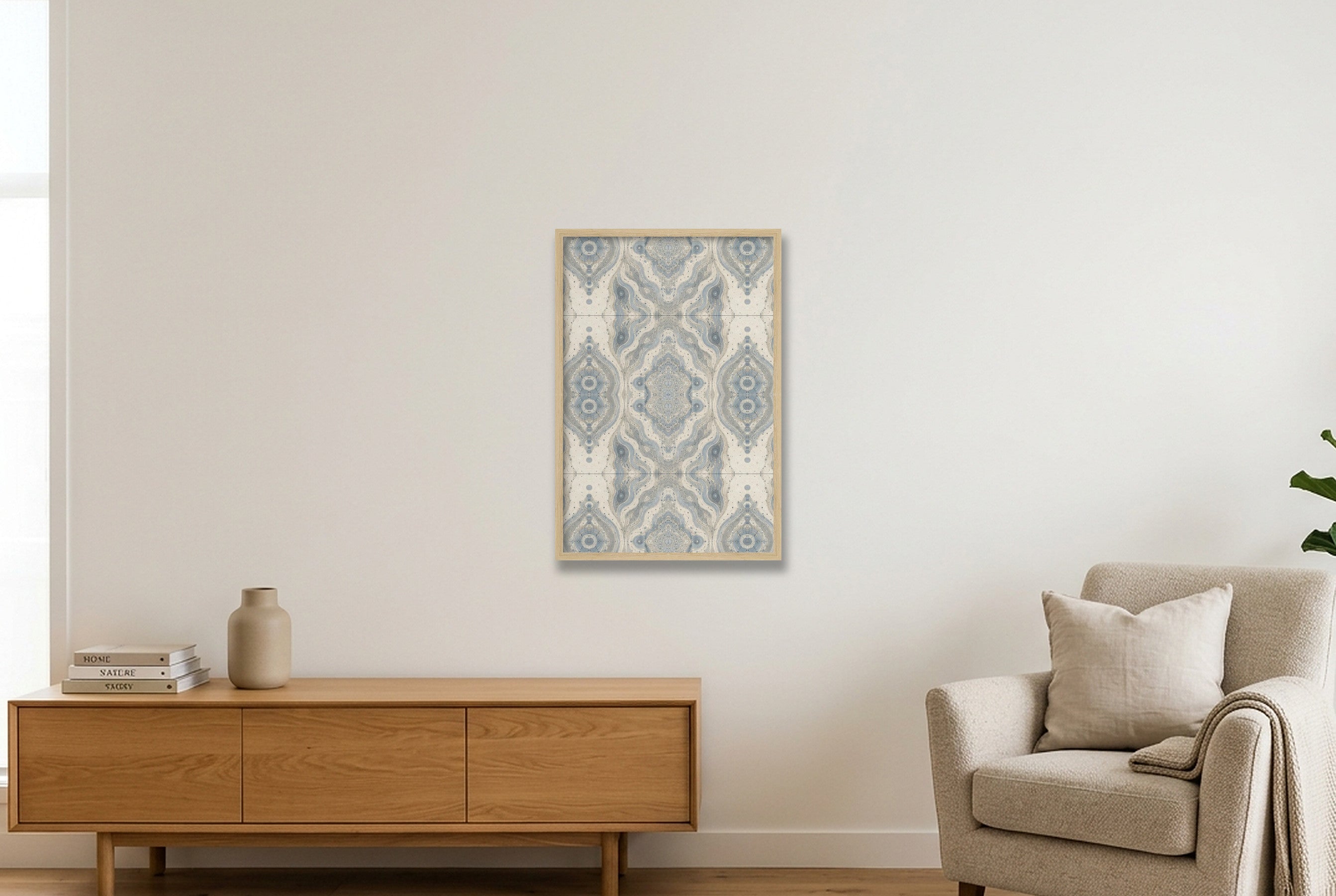 Cool Mist Marble Water and Mineral — 40×60cm, 16×24" Oak Frame