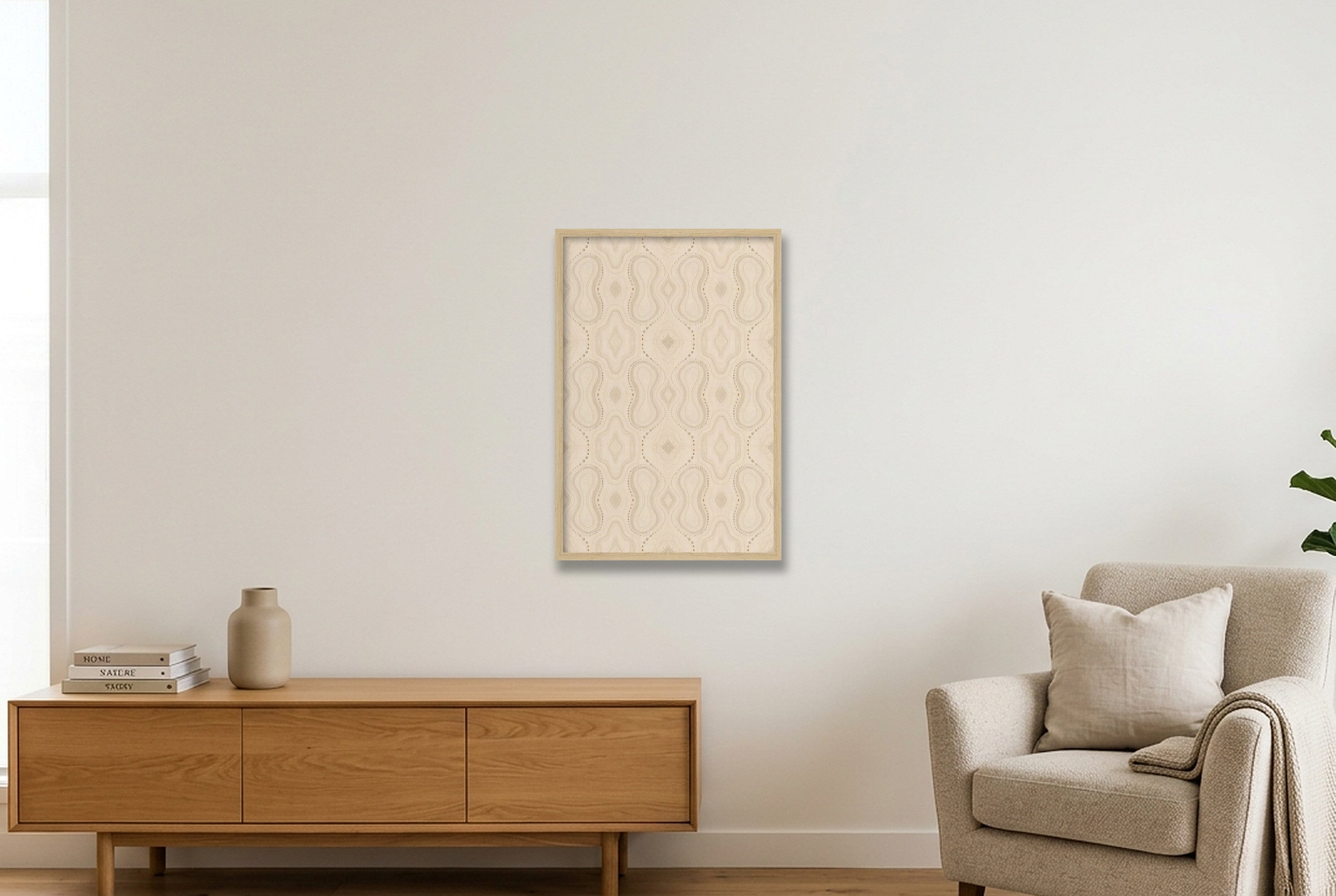 Dune Path Elephant Memory — 40×60cm, 16×24" Oak Frame
