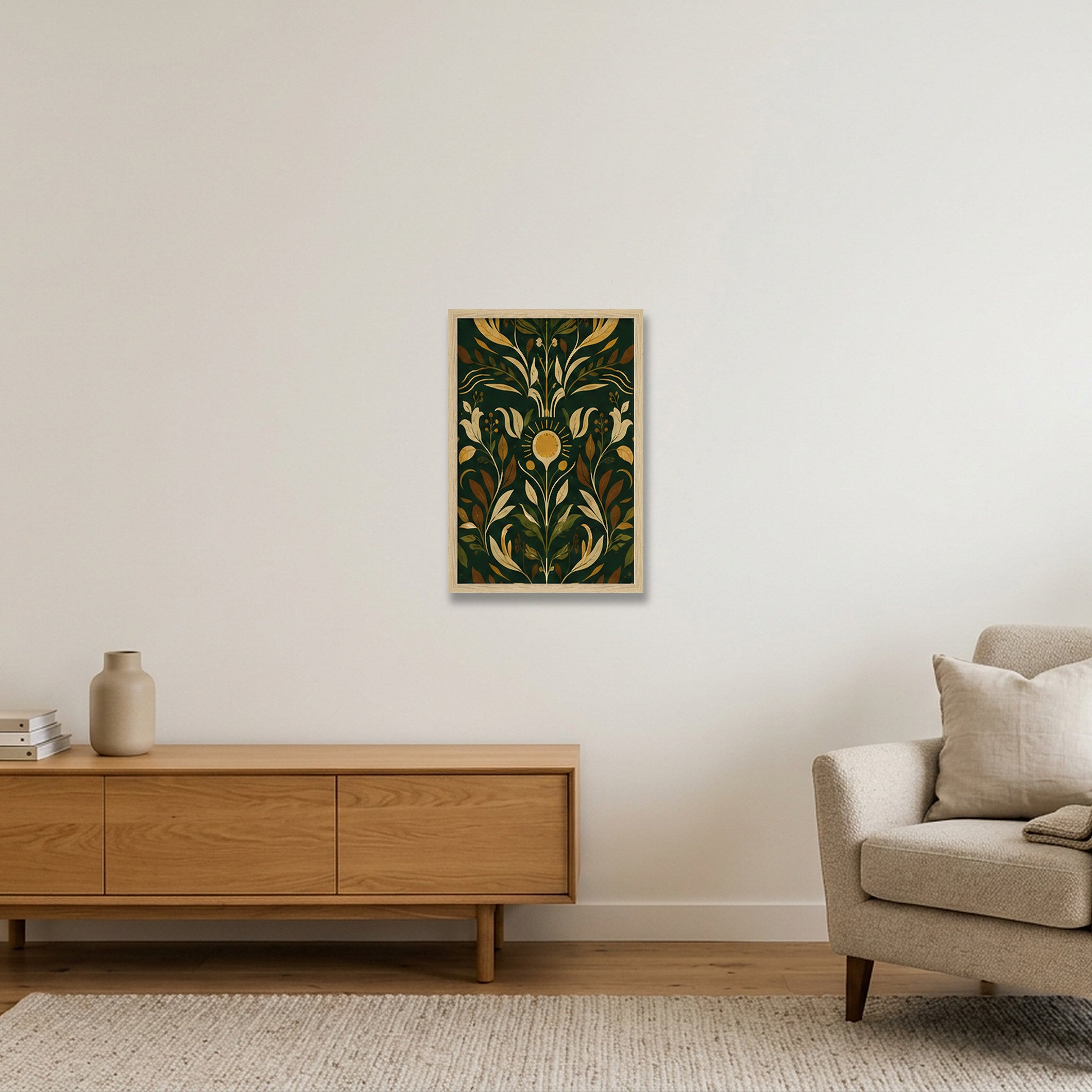 Ital Garden Roots Livity — 30×45cm, 12×18" Oak Frame