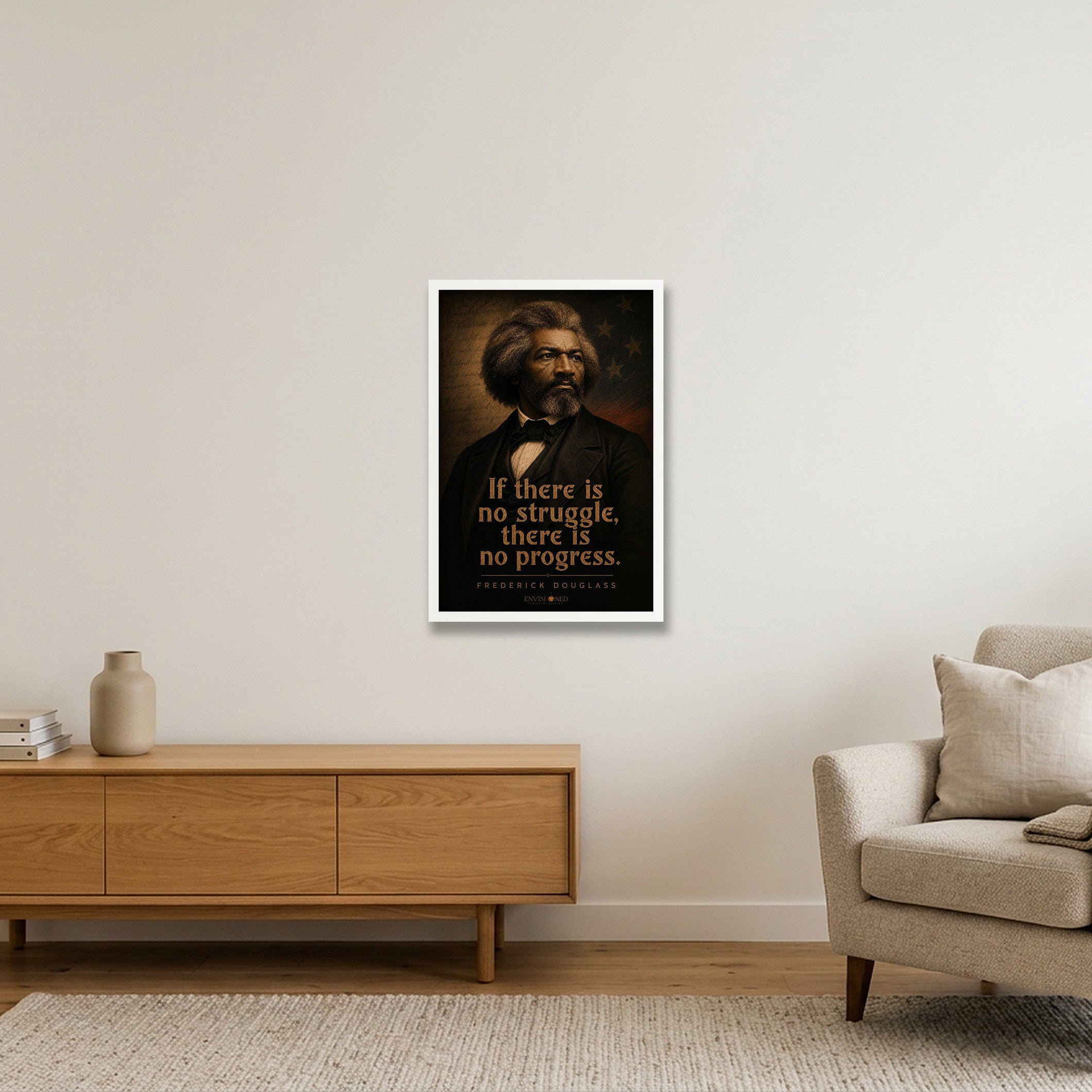 Federick_Douglass_Legacy_Speaks — 40×60cm, 16×24" White Frame