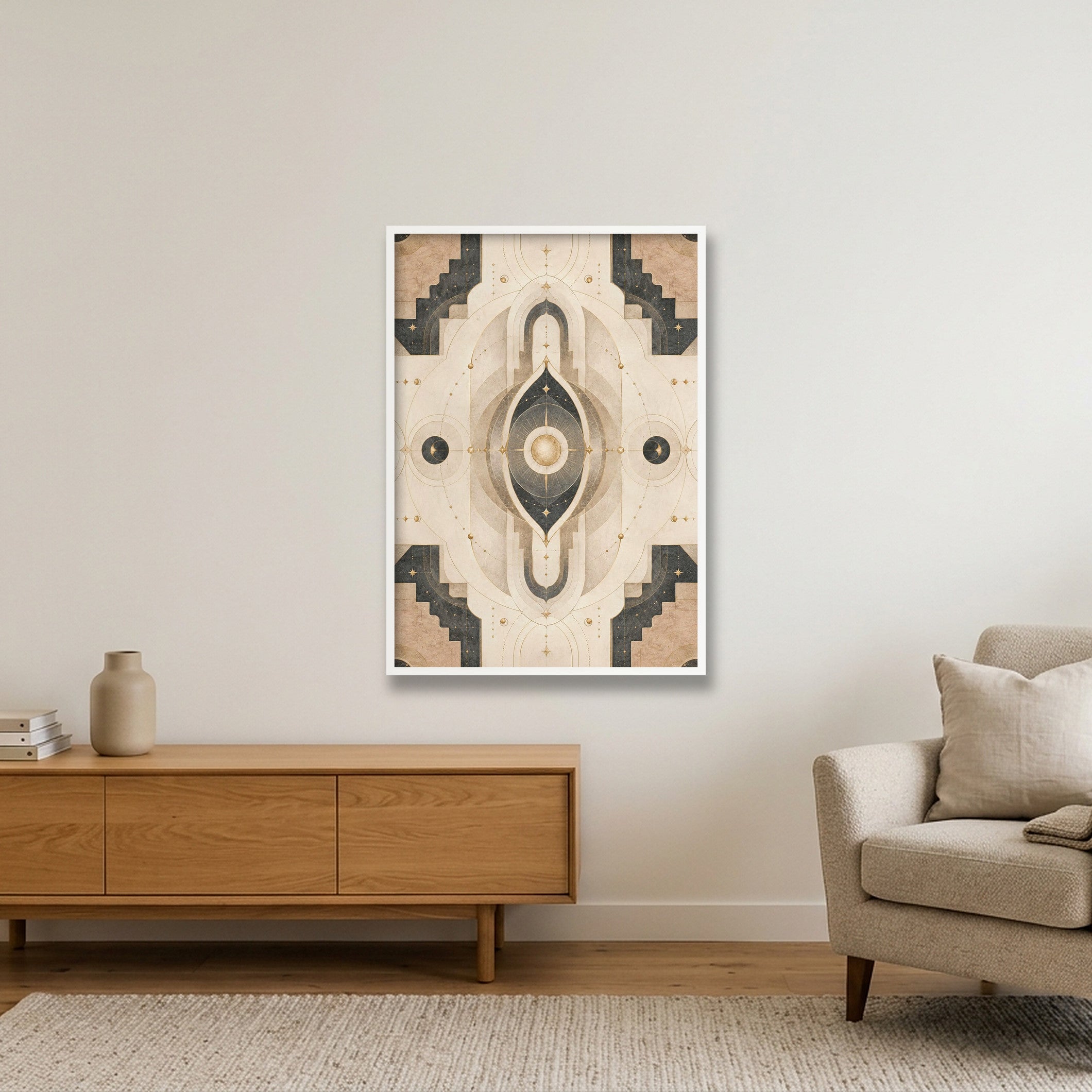 Aura Gate Sacred Atmosphere — 70×100cm, 28×39" White Frame