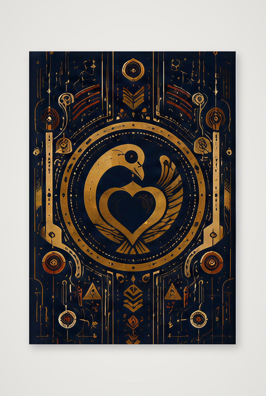Sankofa Heart Symbol Afro Future Archive — A4 (21×30cm, 8×12") Print only