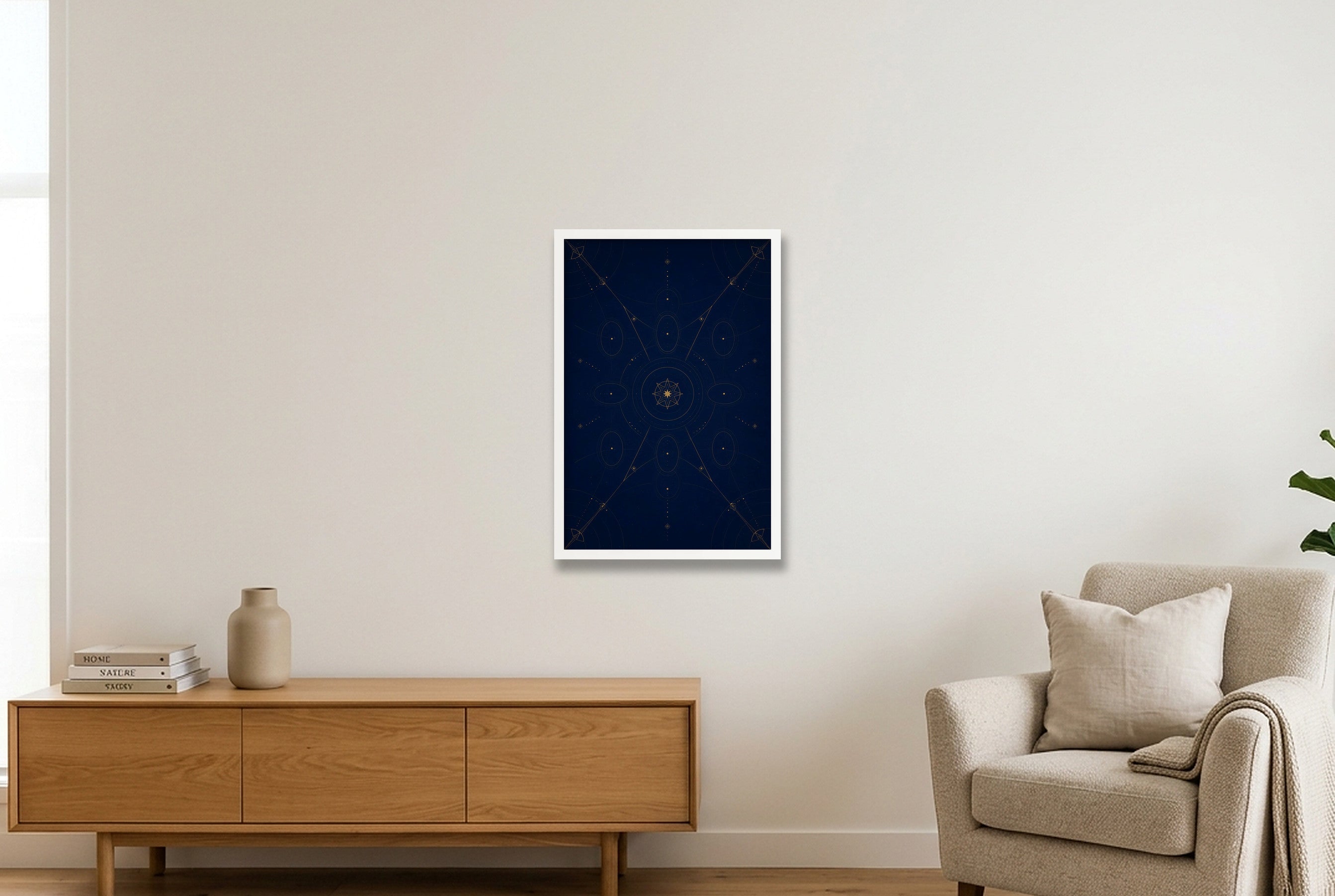 Star Gate Midnight Atlas — 40×60cm, 16×24" White Frame