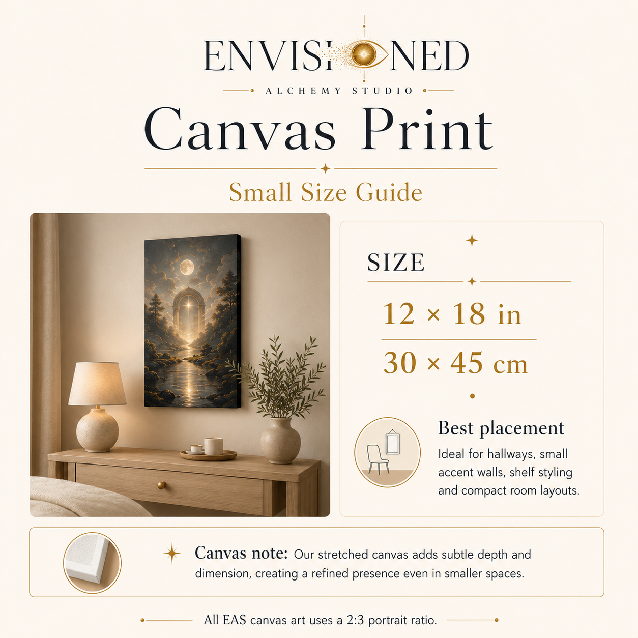 Night Terrain — Elephant Memory — Small Gallery Wrapped Canvas Print