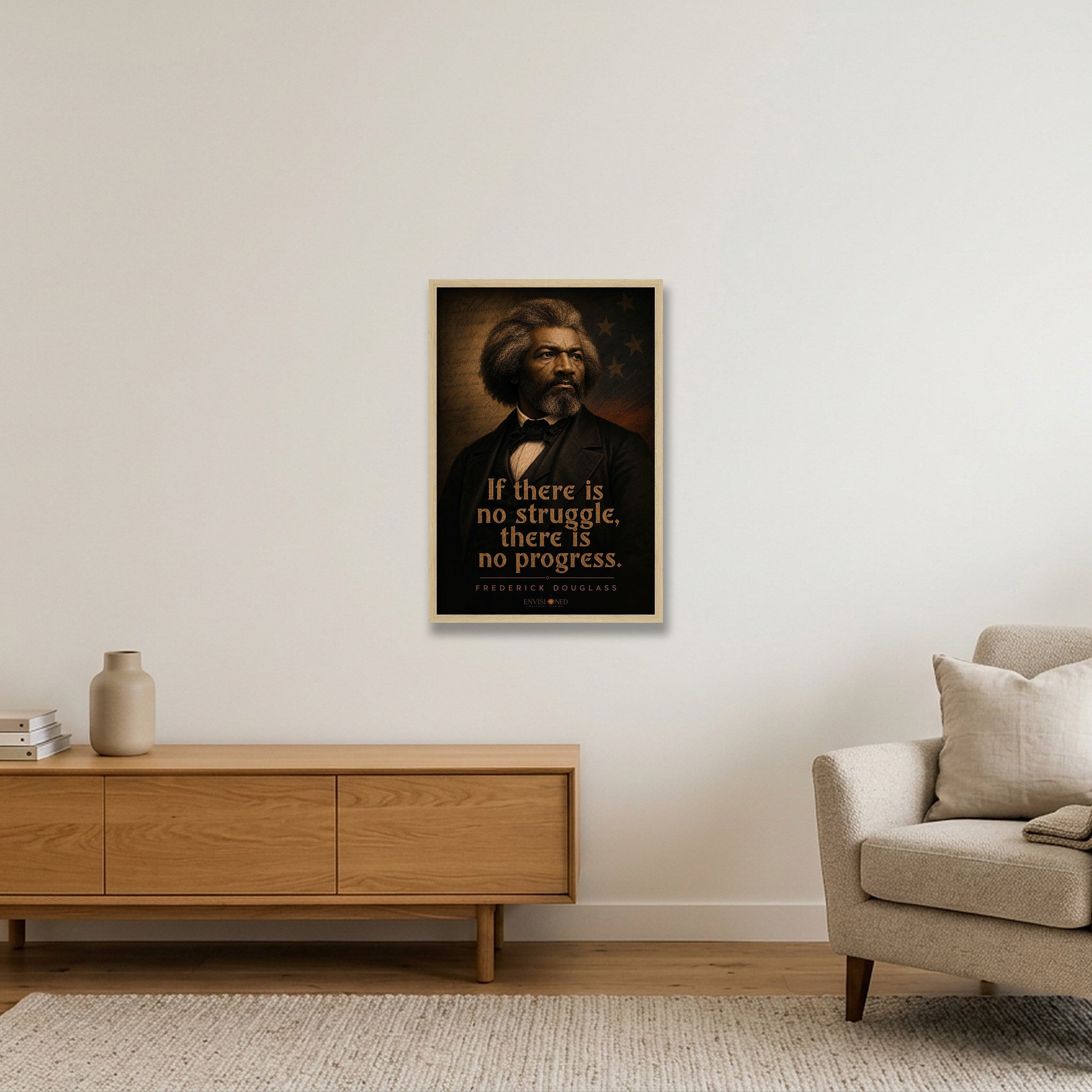 Federick_Douglass_Legacy_Speaks — 40×60cm, 16×24" Oak Frame