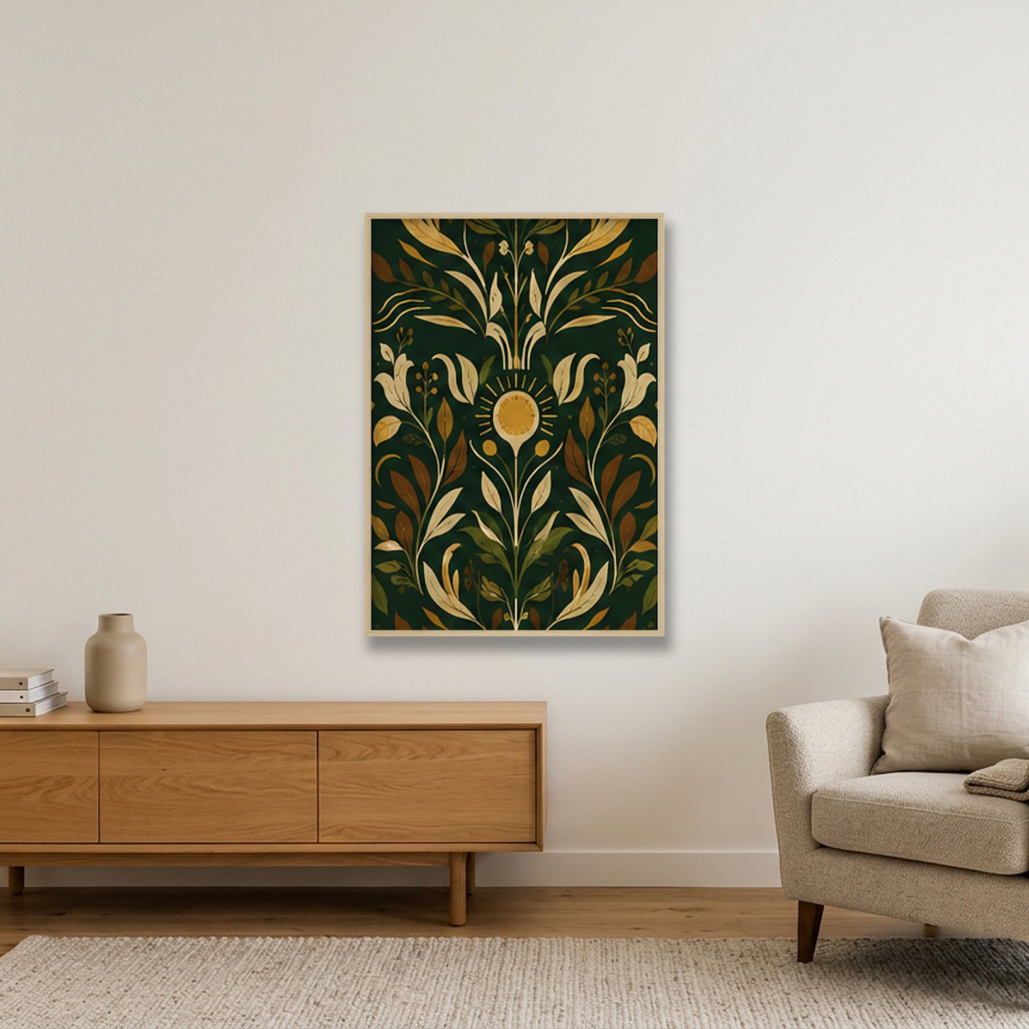 Ital Garden Roots Livity — 70×100cm, 28×39" Oak Frame