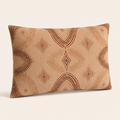 Zebra Rhythm – Terracotta Junction – Velvet Cushion