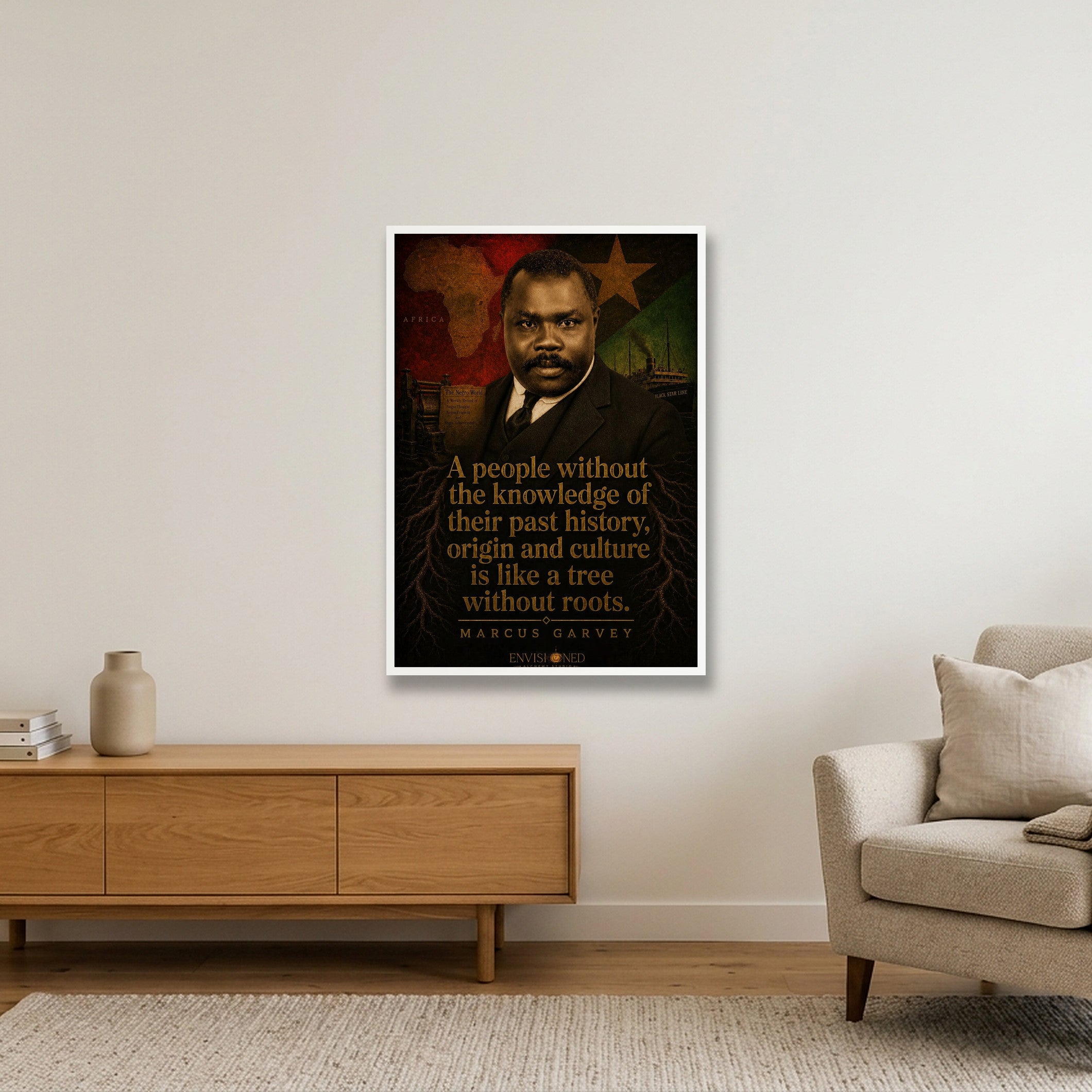 Marcus_Garvey_Legacy_speaks — 70×100cm, 28×39" White Frame