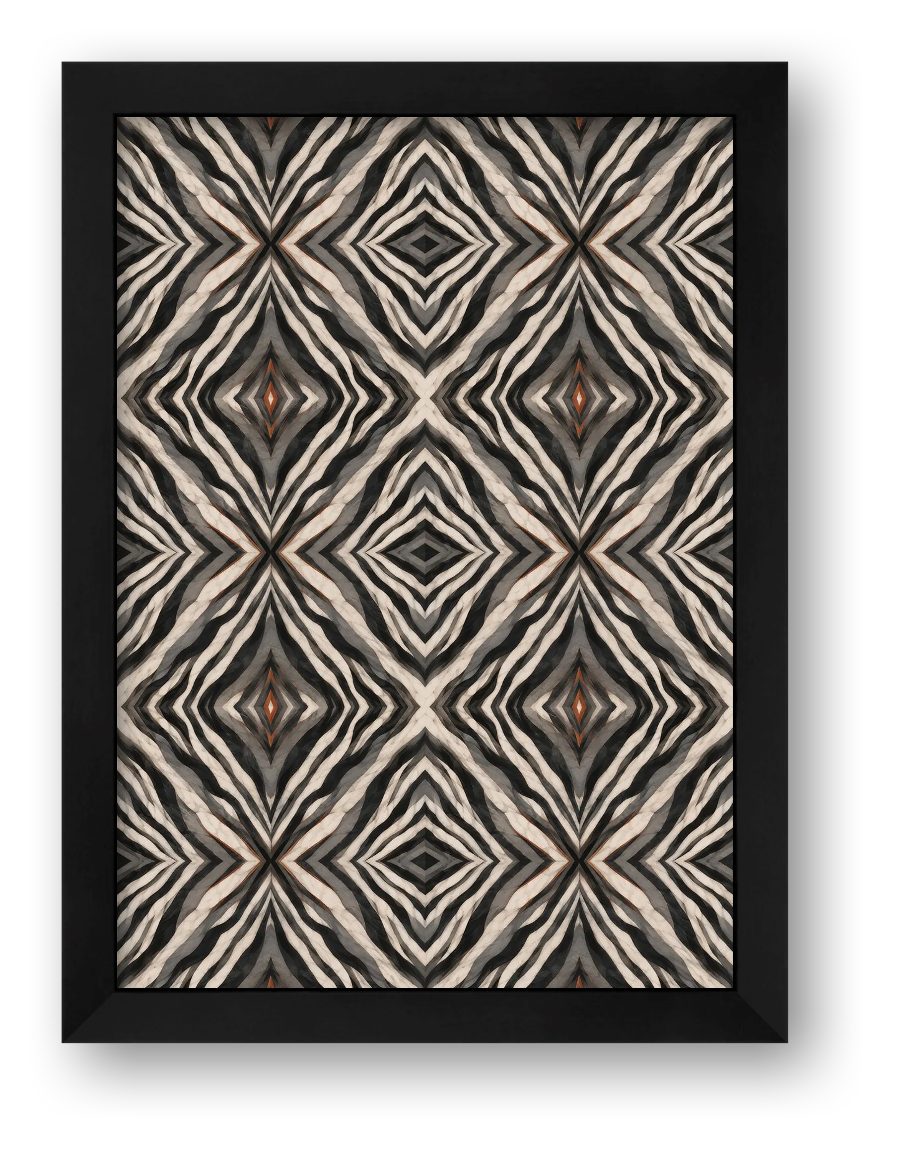 Zebra Stripes Animal Signal — framed