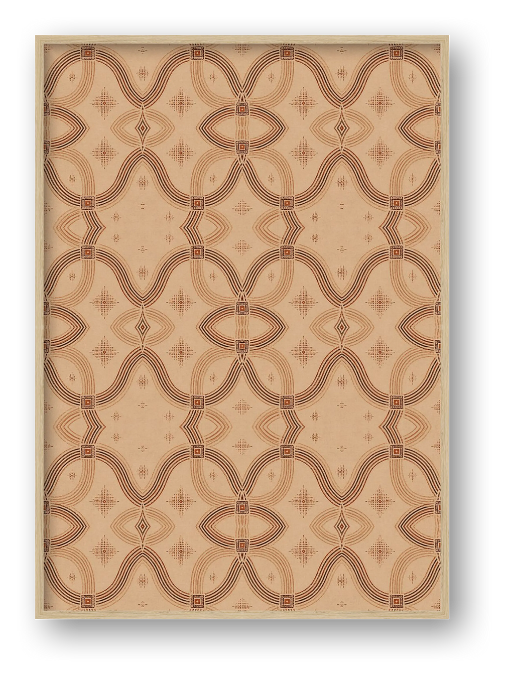 Zebra Rhythm Terracotta — framed