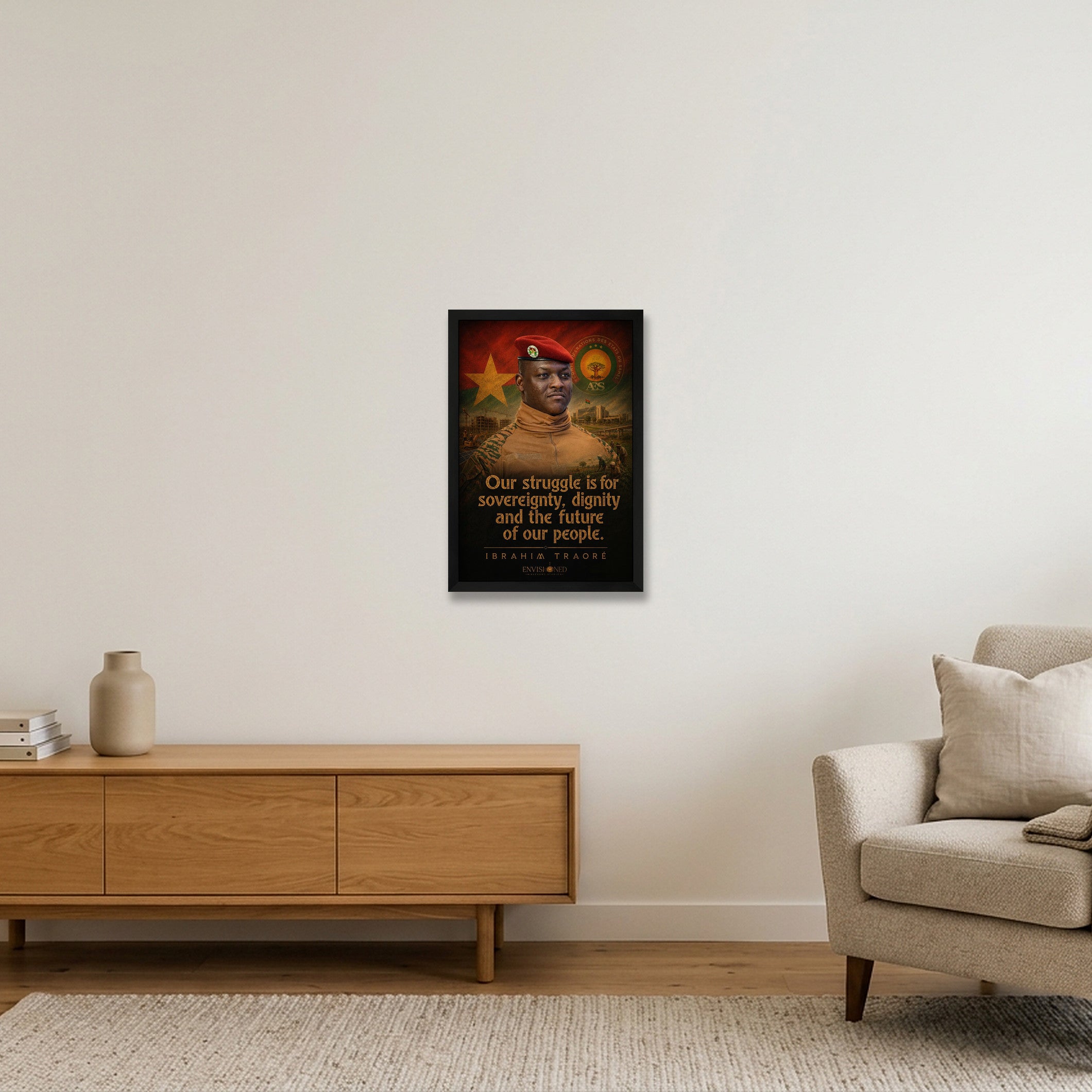 Ibrahim_Traore_Legacy_speaks — 30×45cm, 12×18" Black Frame