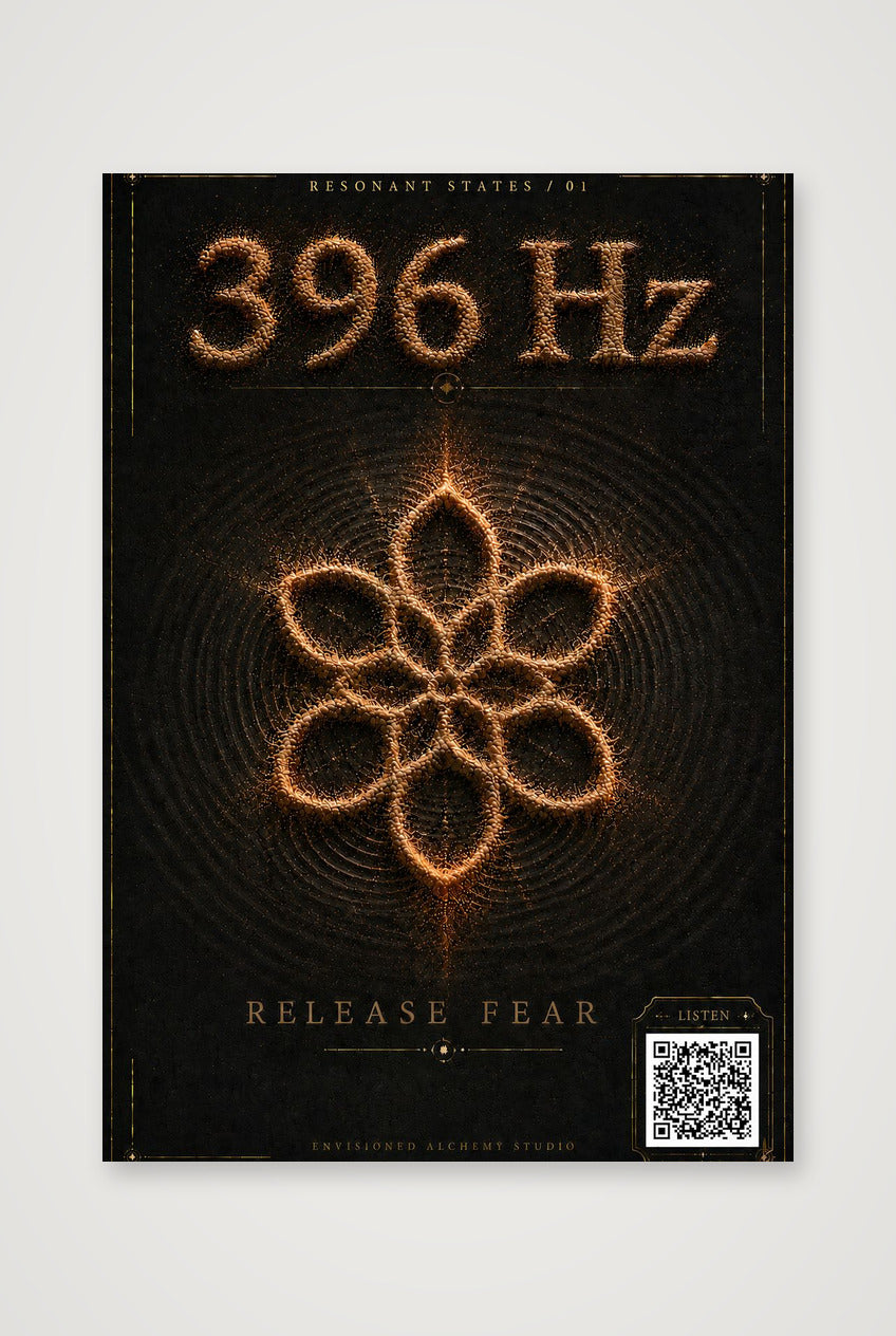 396 HZ Resonant States Frequency Cymatic — 70×100cm, 28×39" Print only