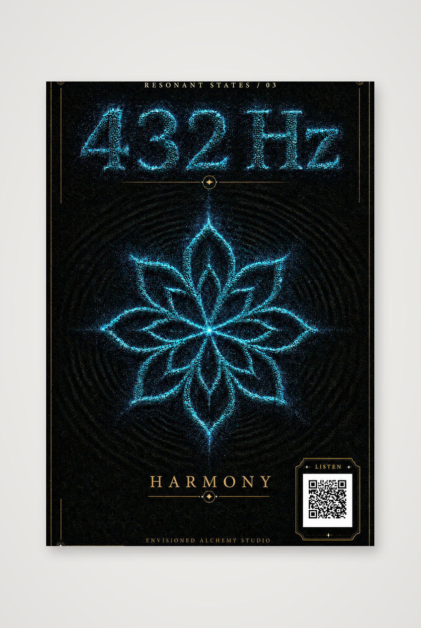 432 Hz Resonant States Frequency Cymatic — A4 (21×30cm, 8×12") Print only