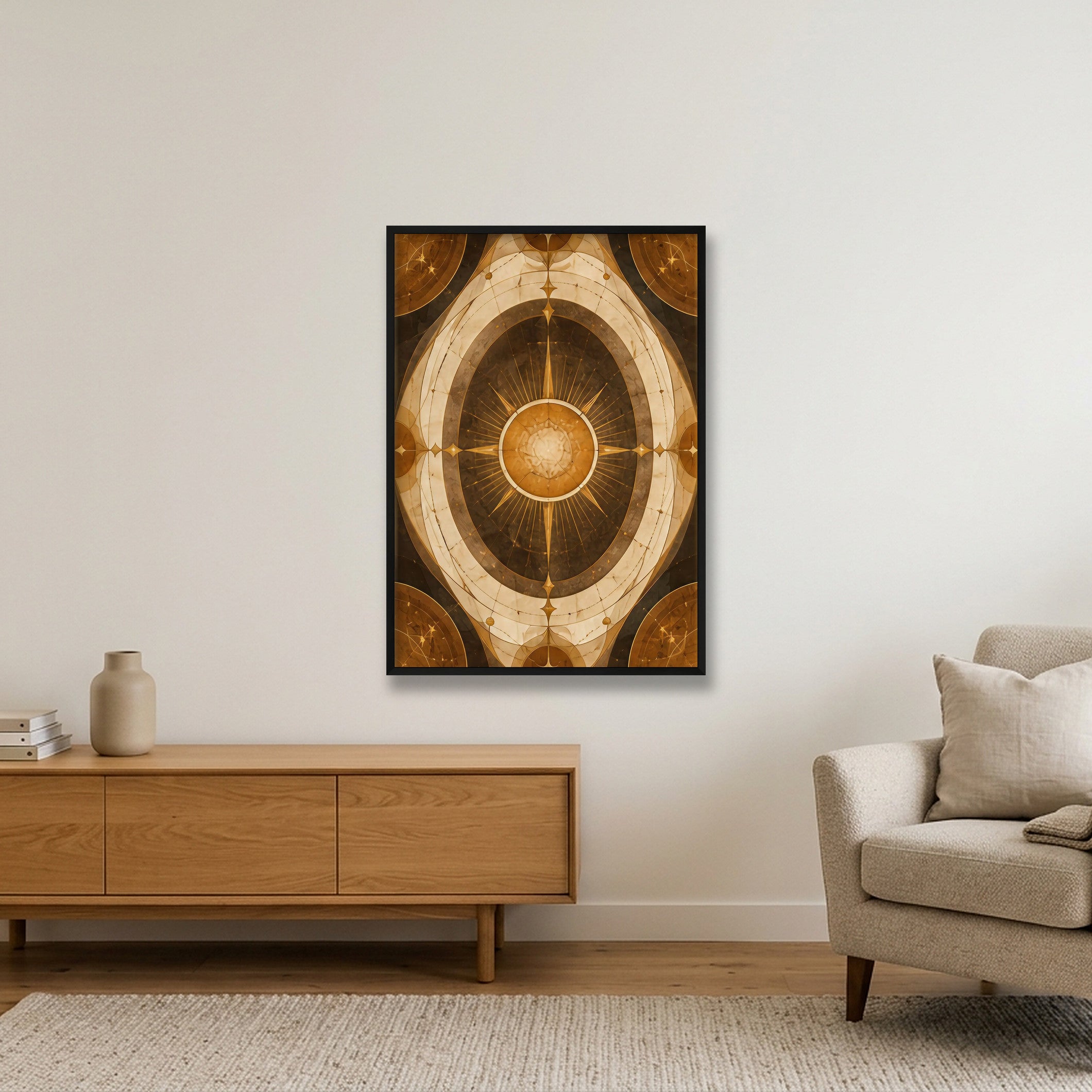 Solar Halo Sacred Atmosphere — 70×100cm, 28×39" Black Frame