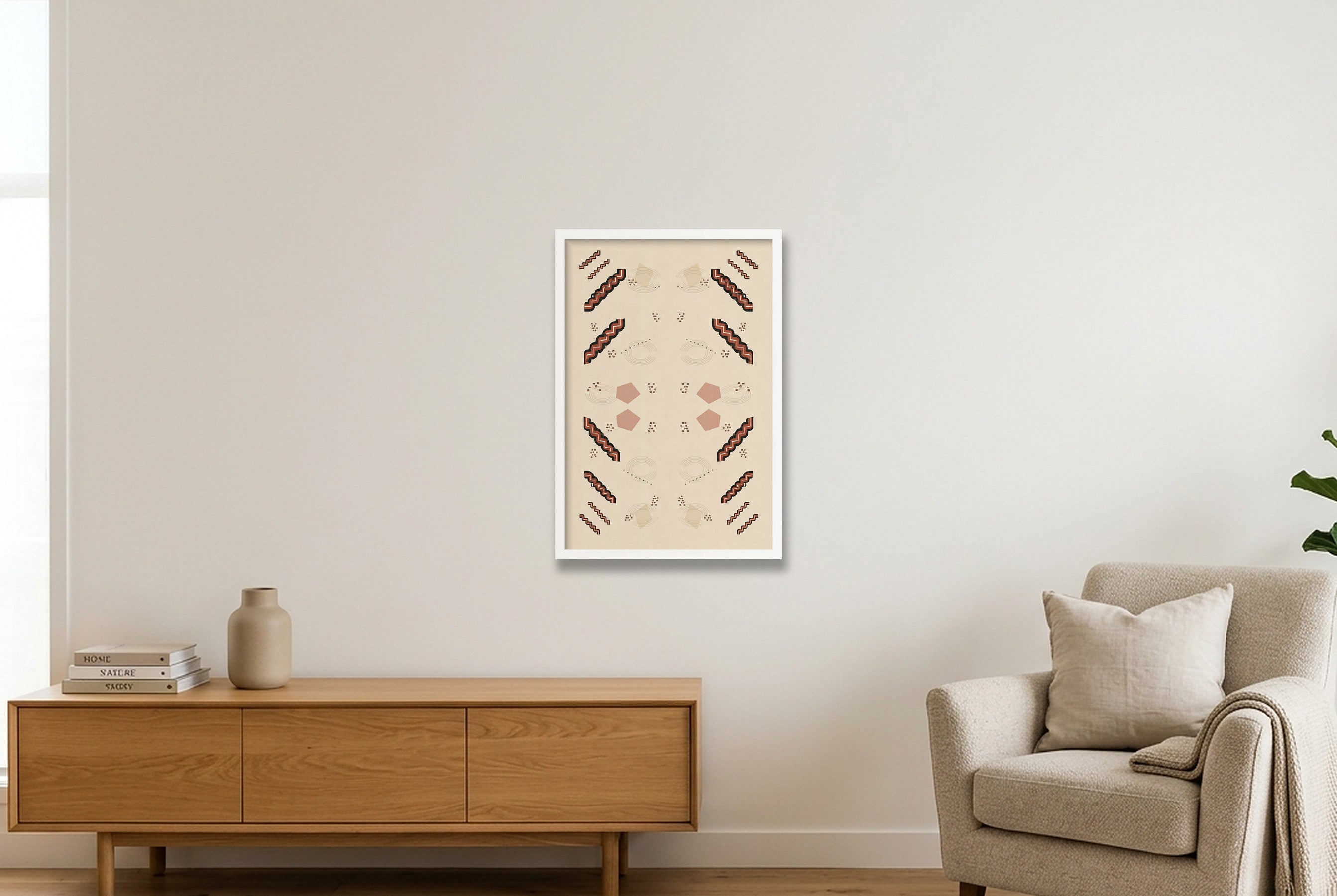Sankofa Steps Earthline — 40×60cm, 16×24" White Frame