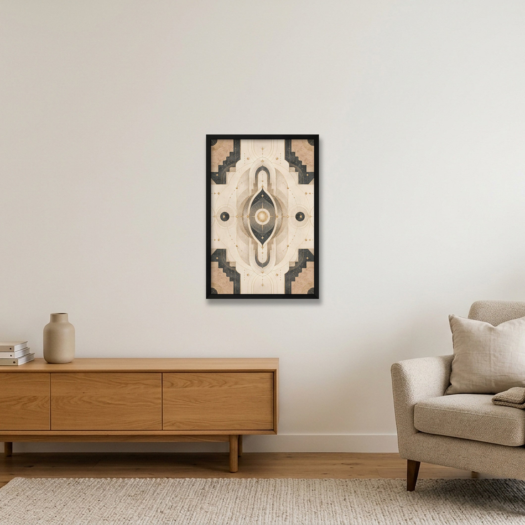 Aura Gate Sacred Atmosphere — 40×60cm, 16×24" Black Frame