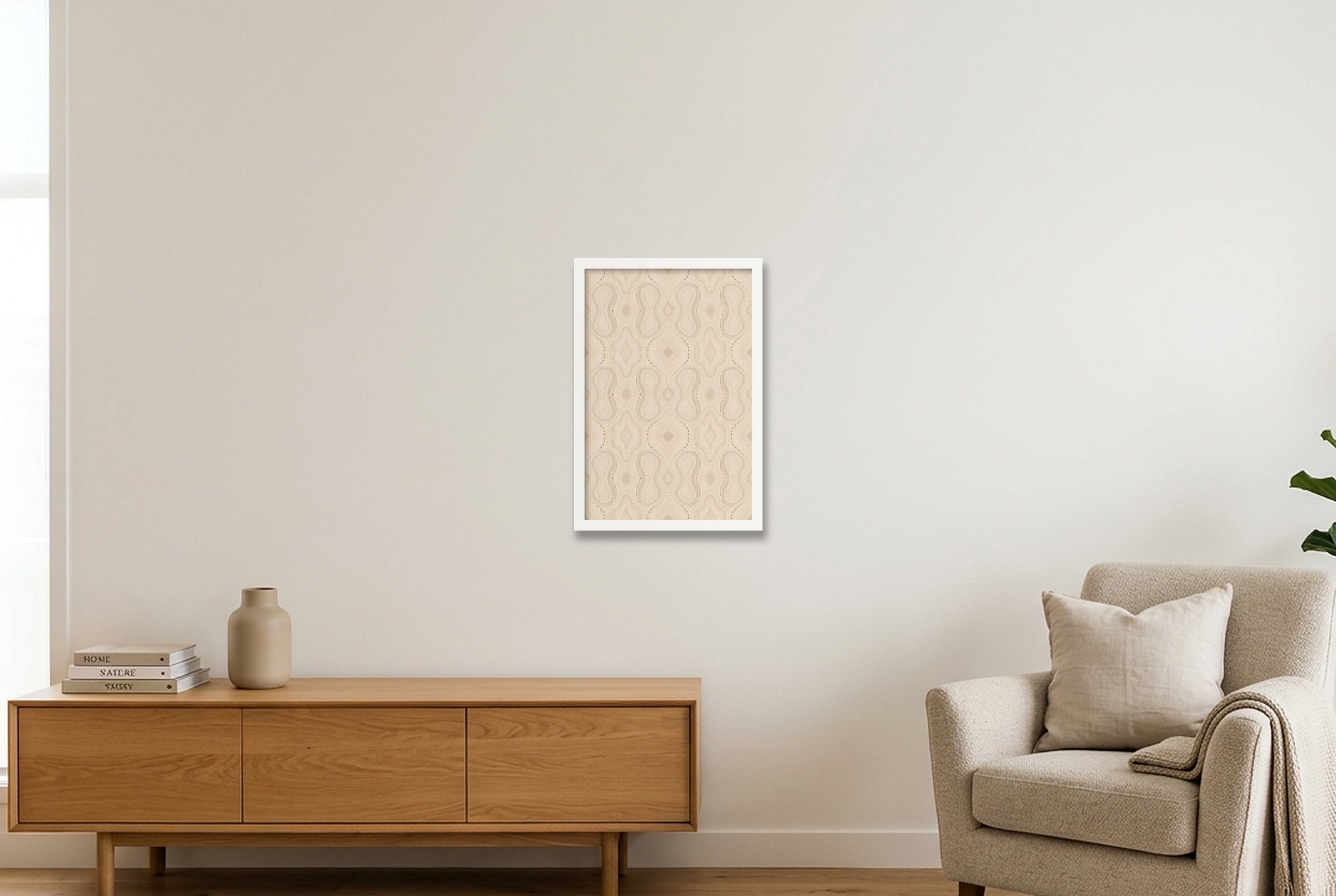 Dune Path Elephant Memory — 30×45cm, 12×18" White Frame