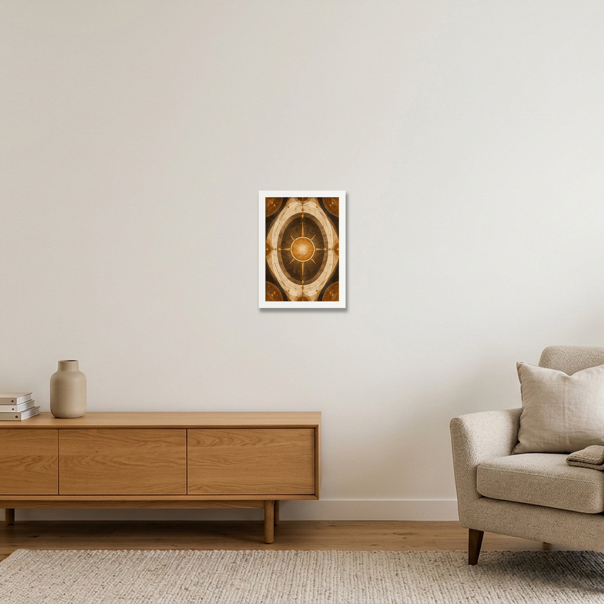 Solar Halo Sacred Atmosphere — A4 (21×30cm, 8×12") White Frame
