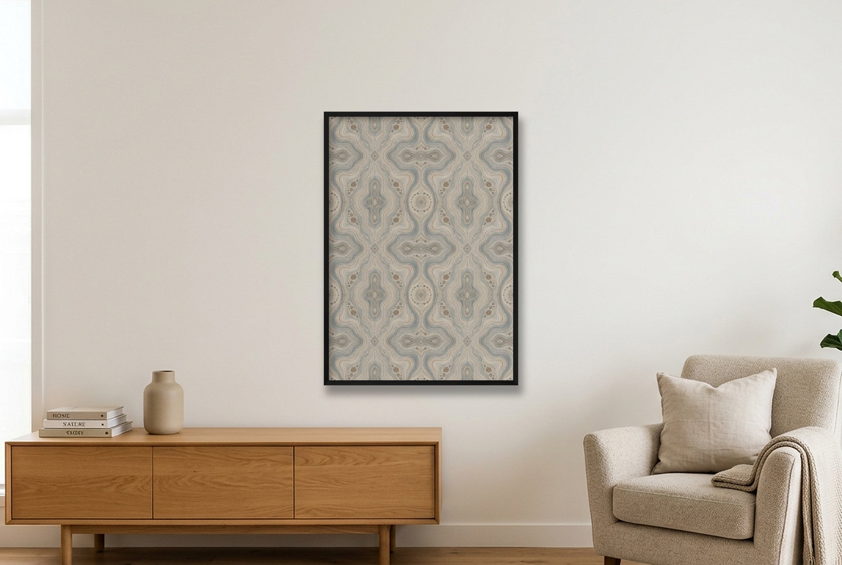 Riverbed Memory Elephant Memory — 70×100cm, 28×39" Black Frame