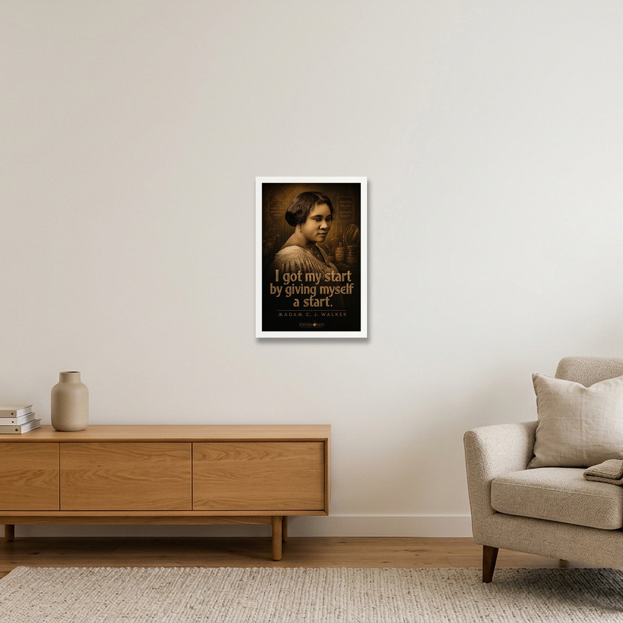 Madam_c_j_walker_Legacy_speaks — 30×45cm, 12×18" White Frame