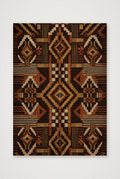 Copper Kente Geometric Giclée Print, African Textile Wall Art — A4 (21×30cm, 8×12") Print only