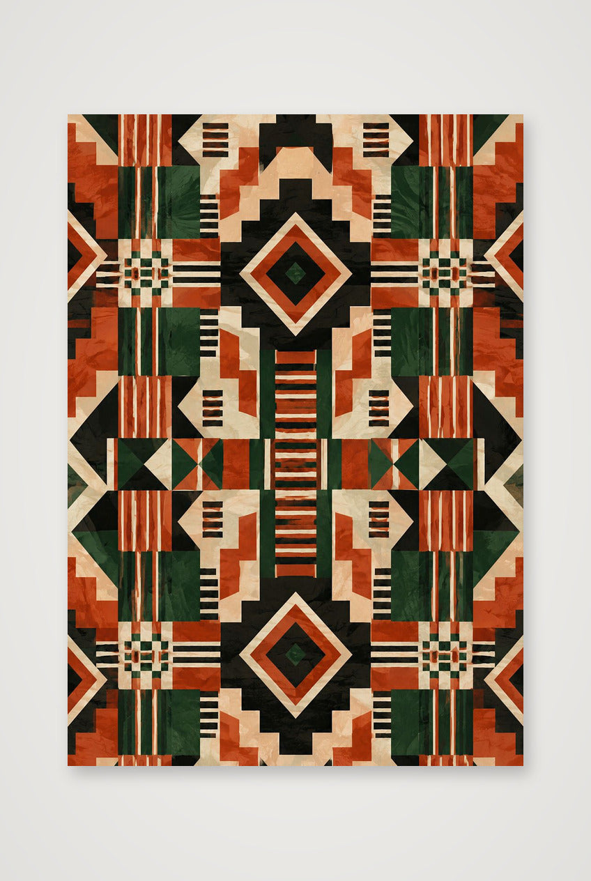 Red_Earth_Rhythm_Pan_African_Modern — 70×100cm, 28×39" Print only