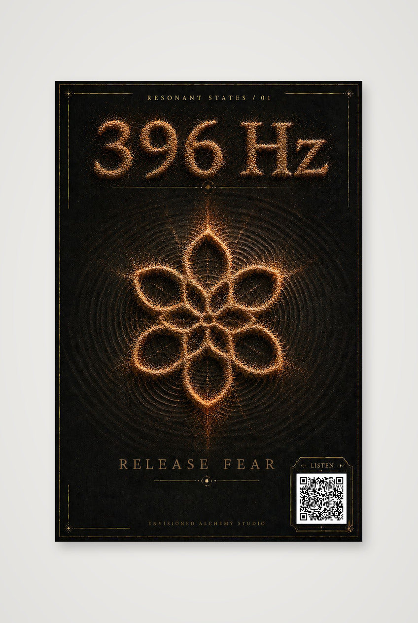 396 HZ Resonant States Frequency Cymatic — 30×45cm, 12×18" Print only
