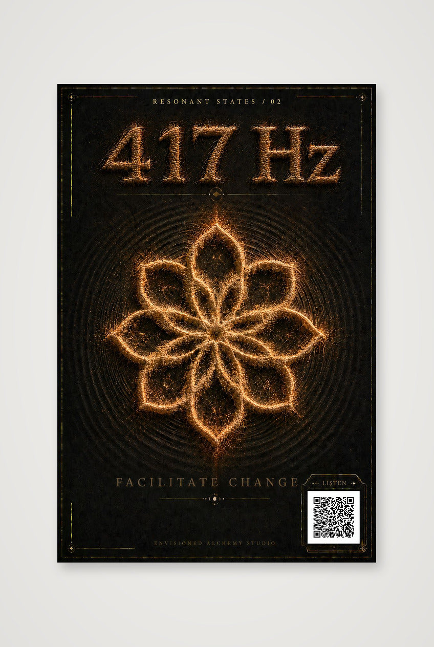 417 Hz Resonant States — Frequency Cymatic Fine Art Print — 40×60cm, 16×24" Print only