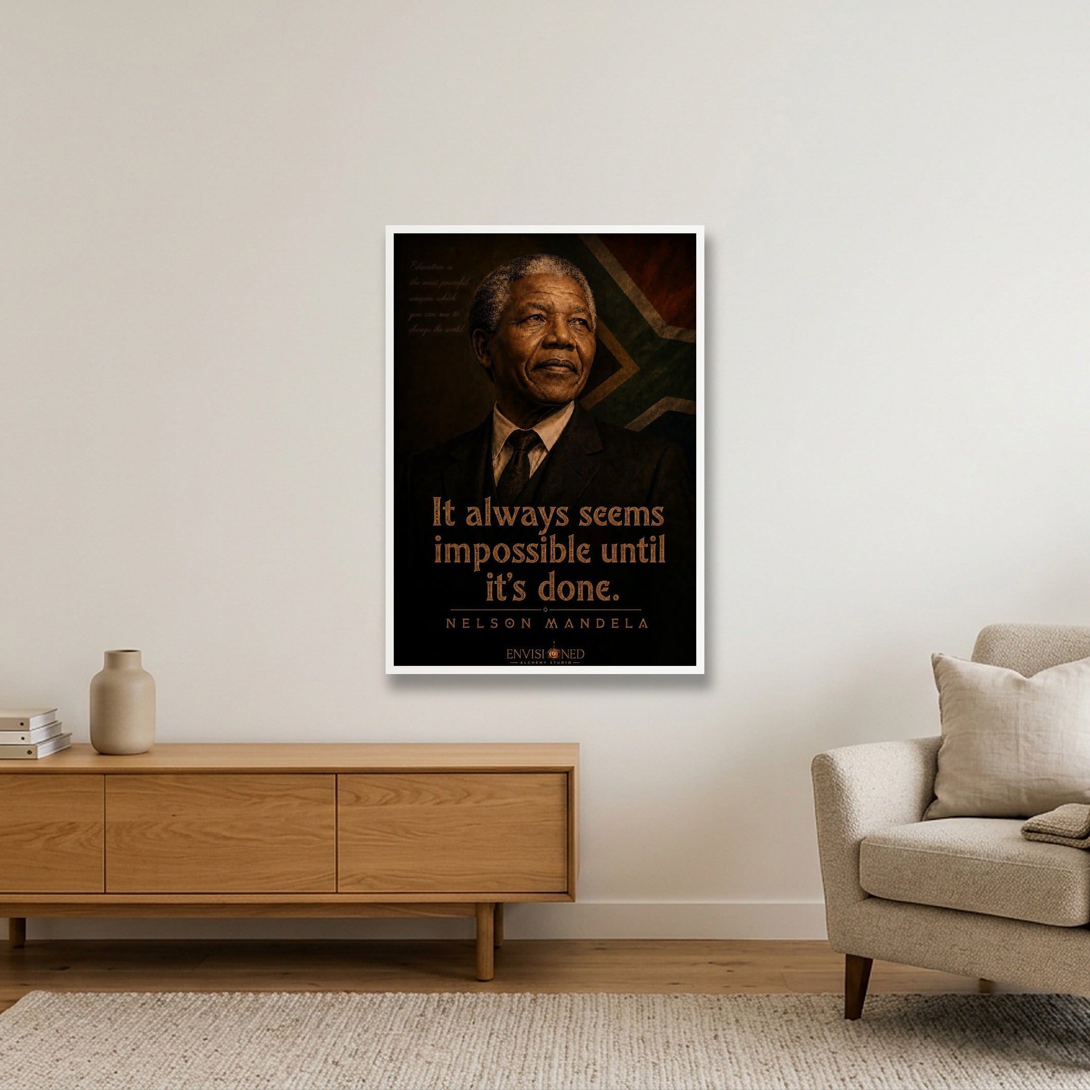Nelson_mandela_Legacy_speaks — 70×100cm, 28×39" White Frame