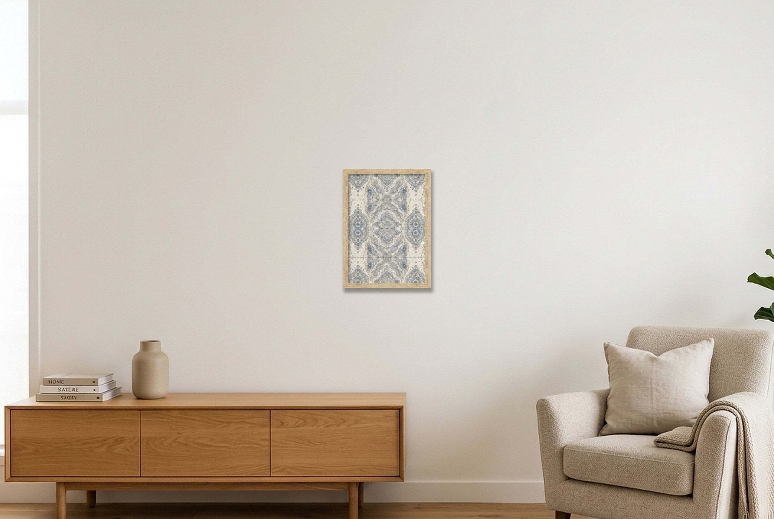 Cool Mist Marble Water and Mineral — A4 (21×30cm, 8×12") Oak Frame