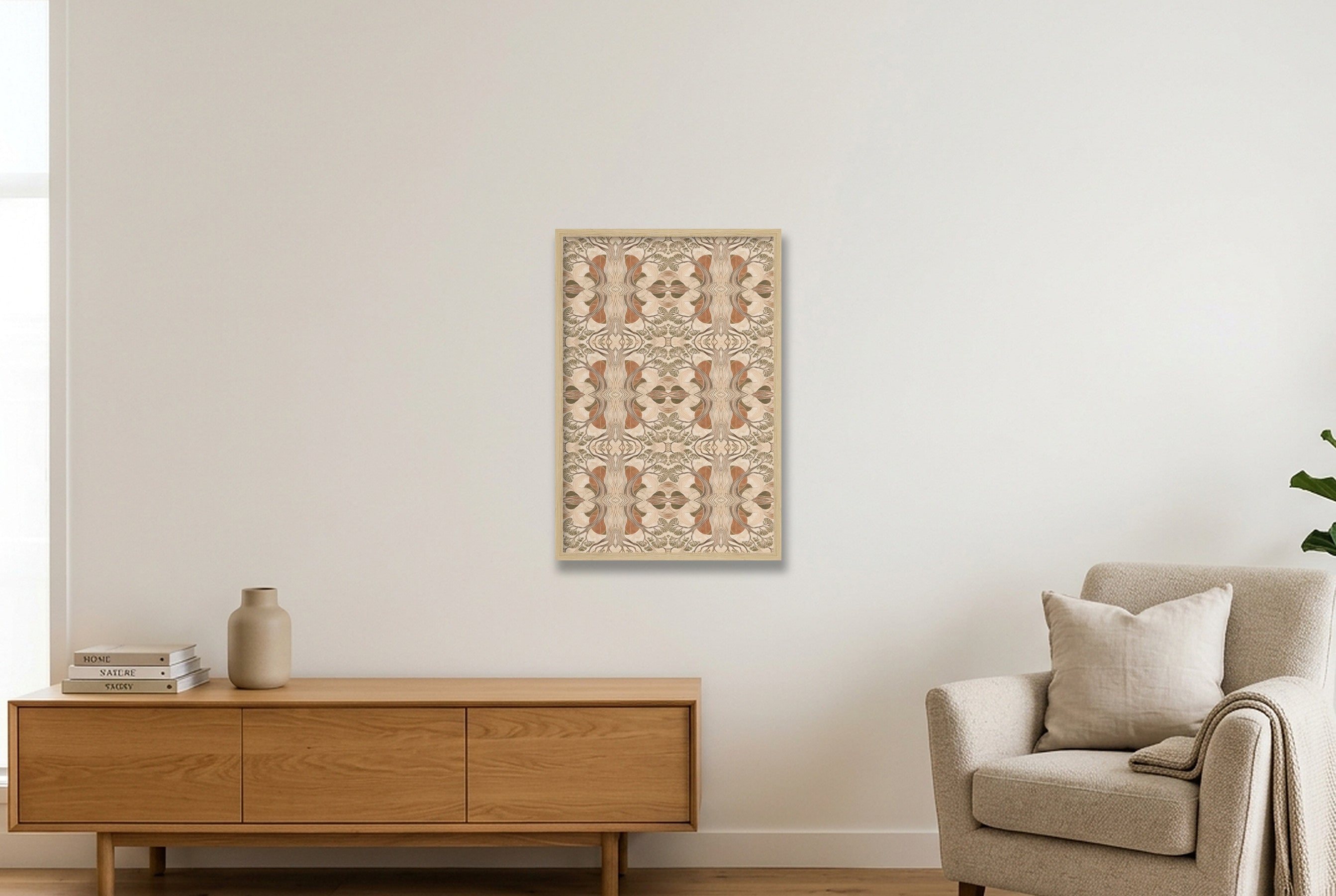 Botanical Tree Botanical Archive — 40×60cm, 16×24" Oak Frame