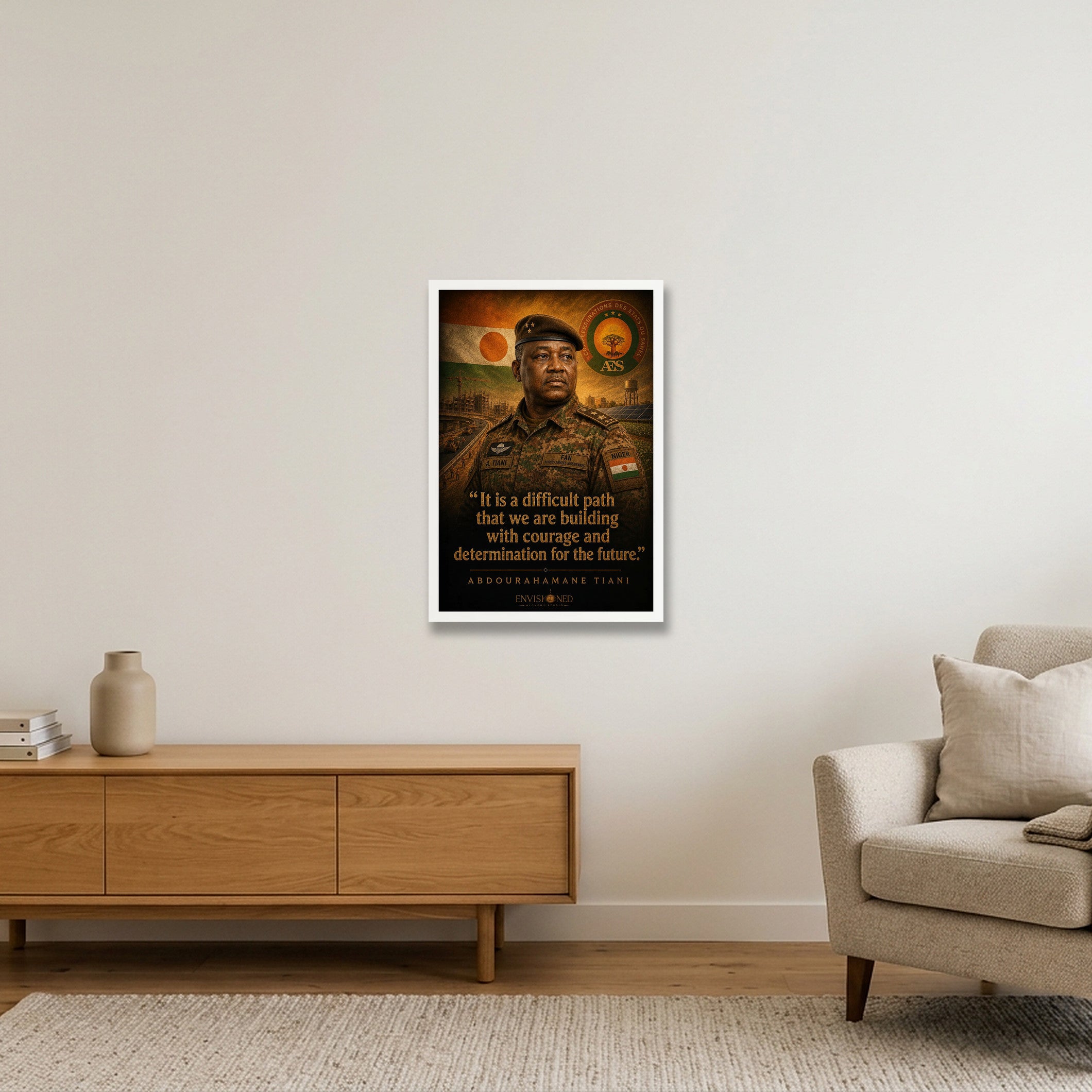 Abdourahamane_tiani_Legacy_speaks — 40×60cm, 16×24" White Frame
