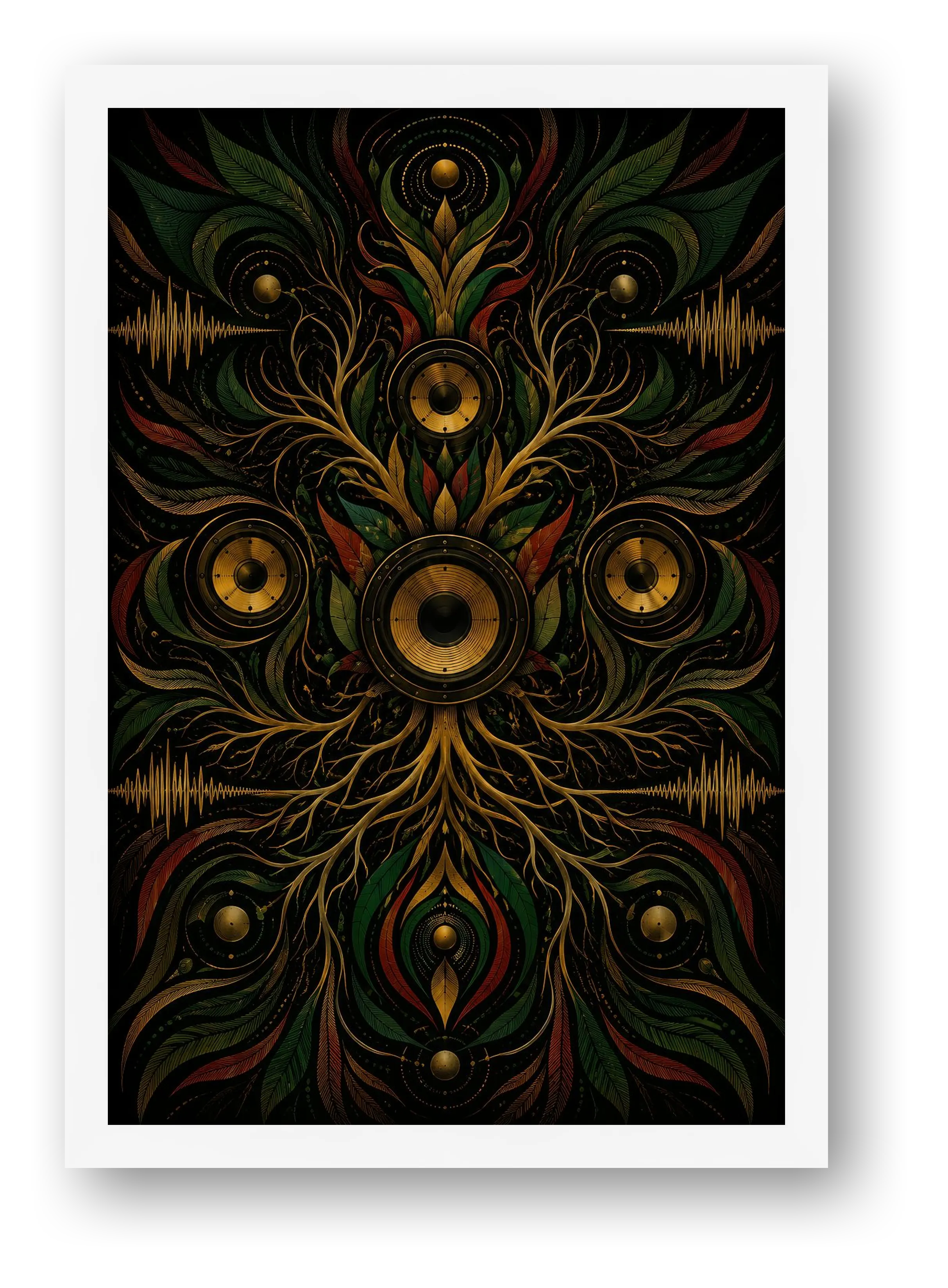 Dub Echo Roots Livity — framed