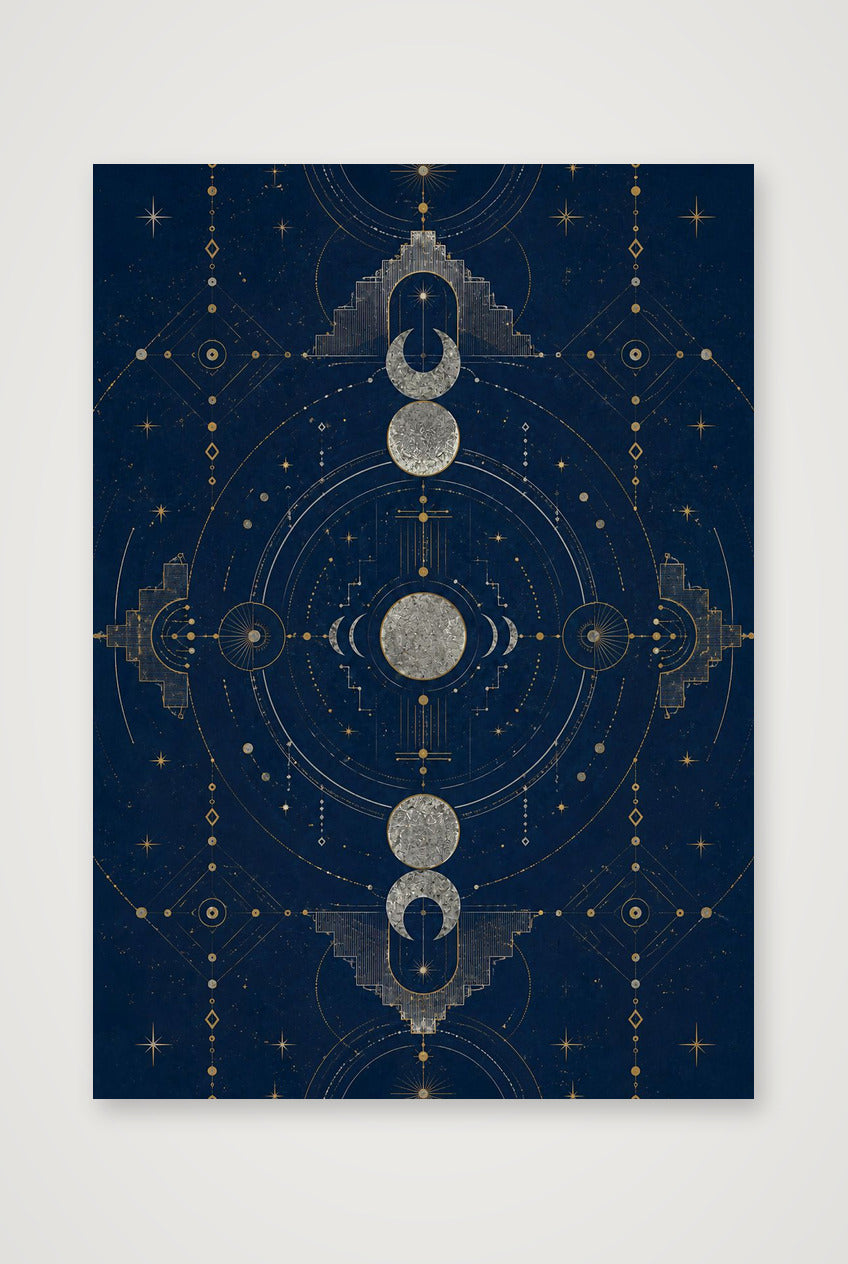 Moon Temple Sacred Atmosphere — A4 (21×30cm, 8×12") Print only