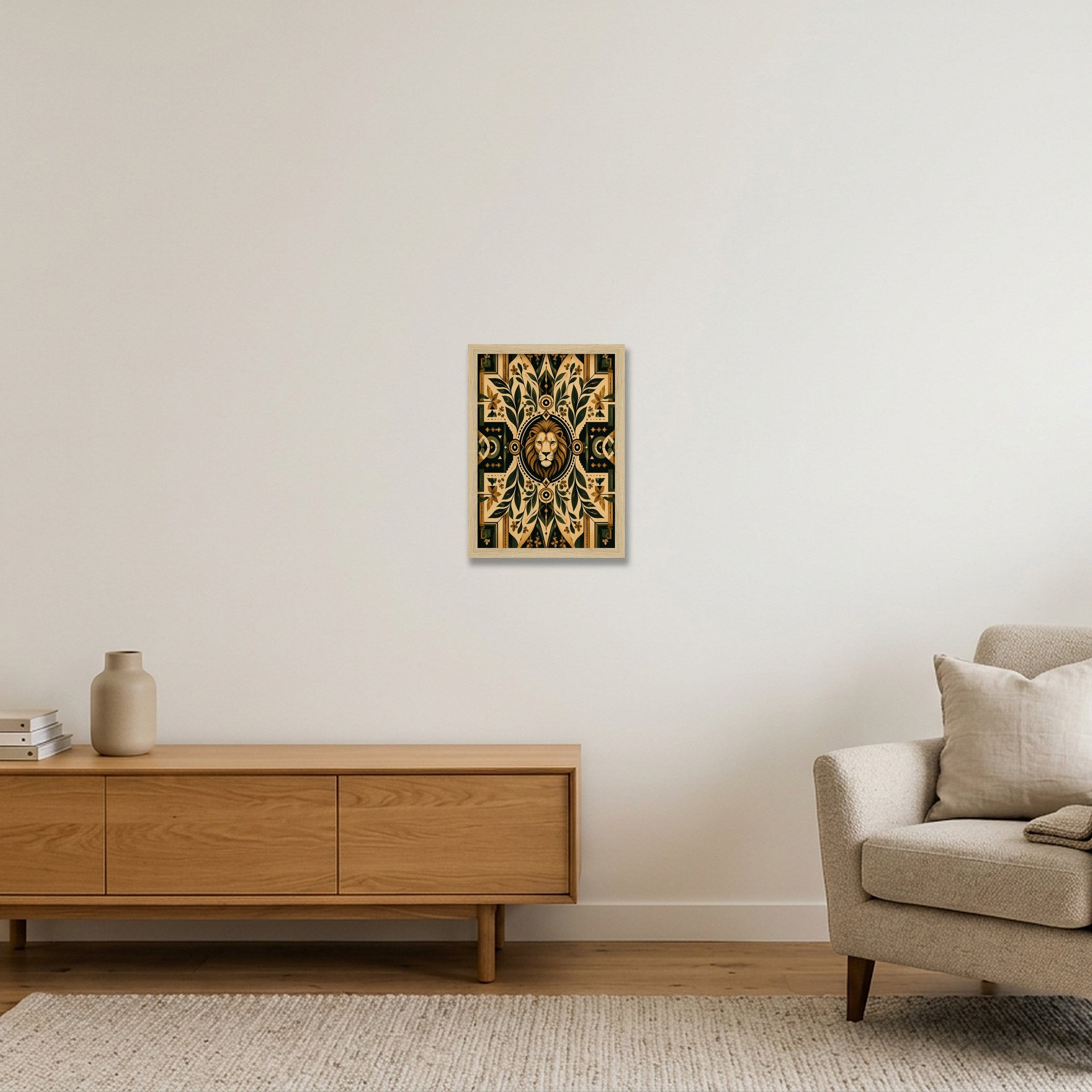 Lions Path Roots Livity — A4 (21×30cm, 8×12") Oak Frame