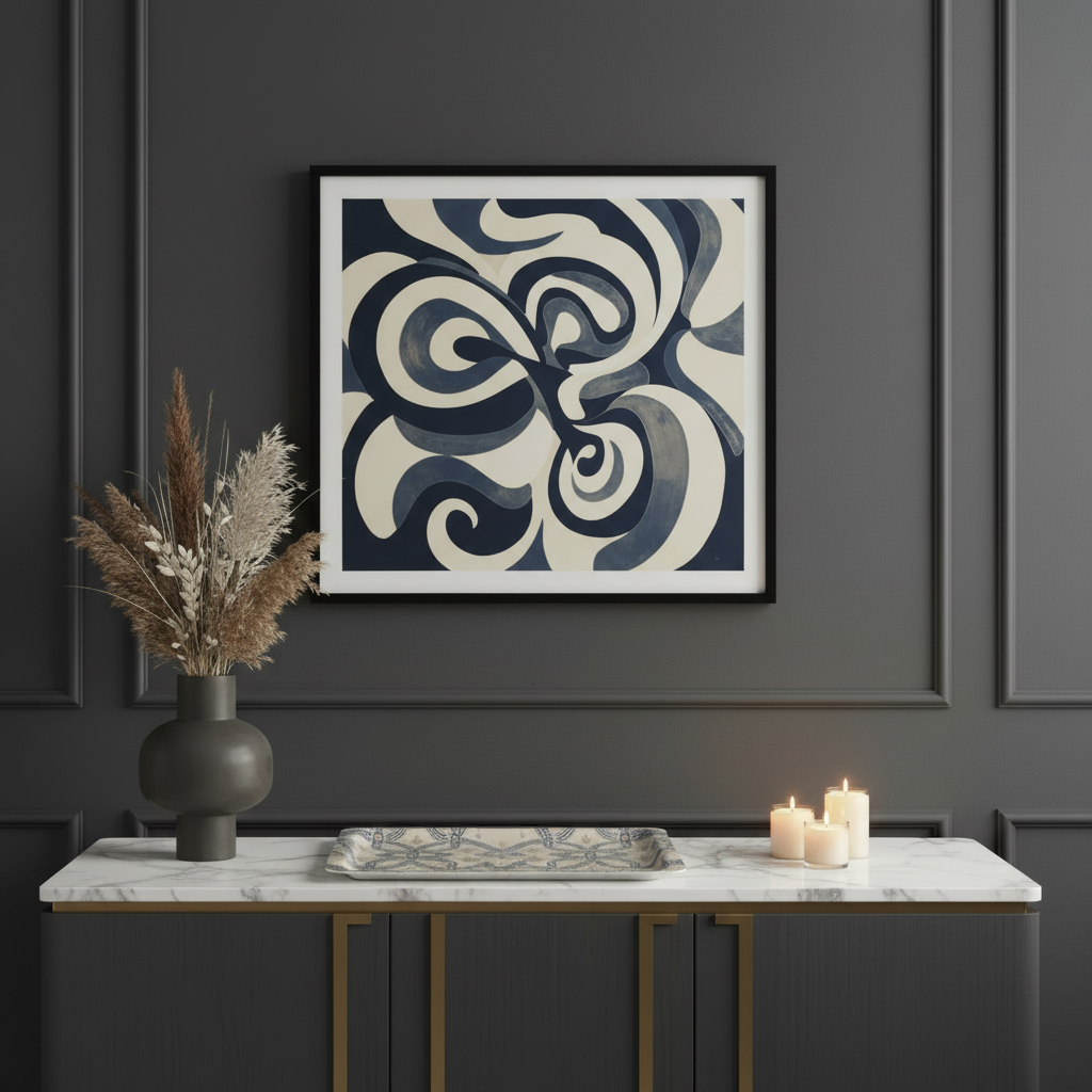 Indigo Weave Tray — Sideboard