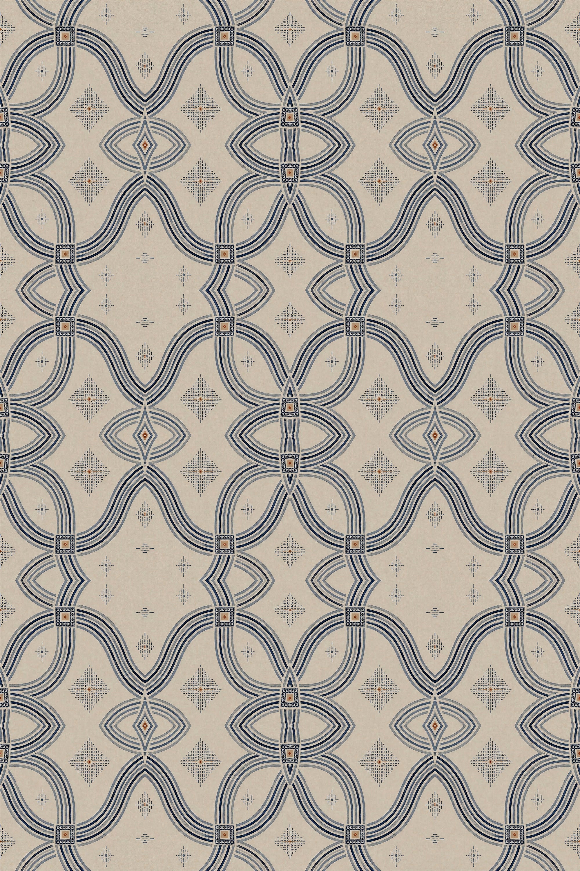 Indigo Weave — Zebra Rhythm — Digital Print