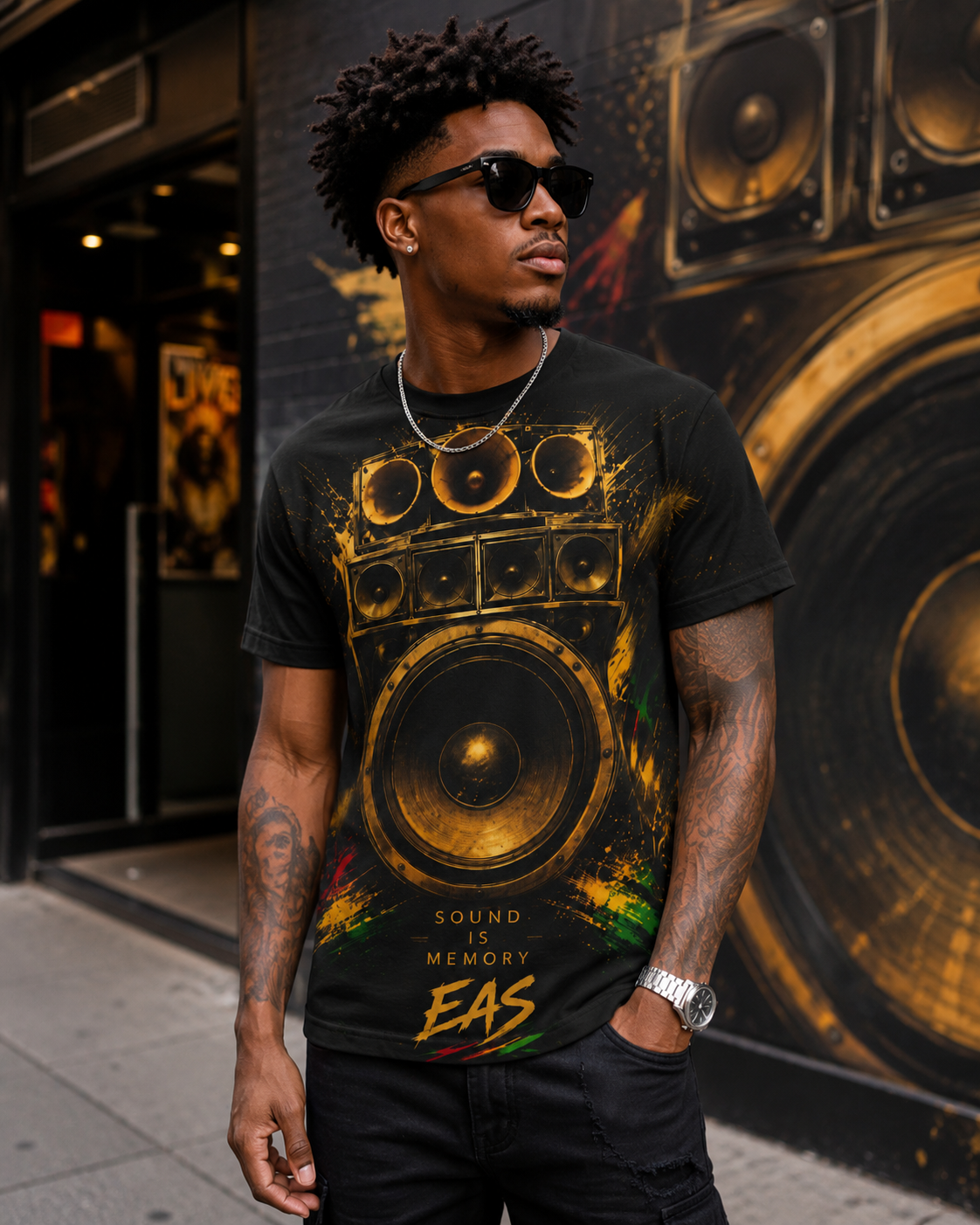 Sound Is Memory — EAS Sound System All-Over T-Shirt