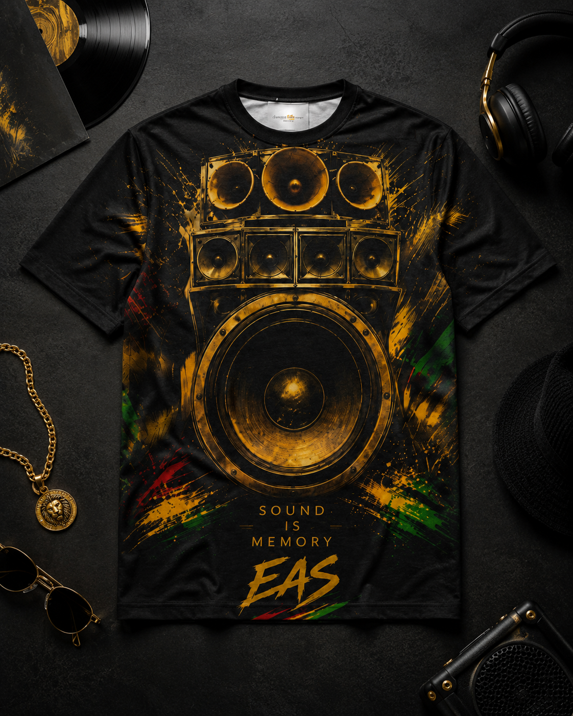 Sound Is Memory — EAS Sound System All-Over T-Shirt