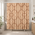 Zebra Rhythm Terracotta Junction — Shower Curtain