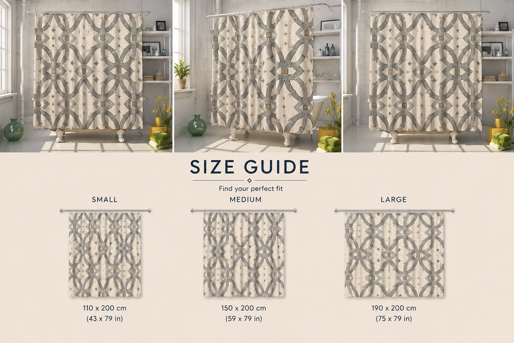 Zebra Rhythm – Monochrome Loom – Shower Curtain