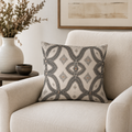 Zebra Rhythm – Monochrome Loom – Velvet Cushion
