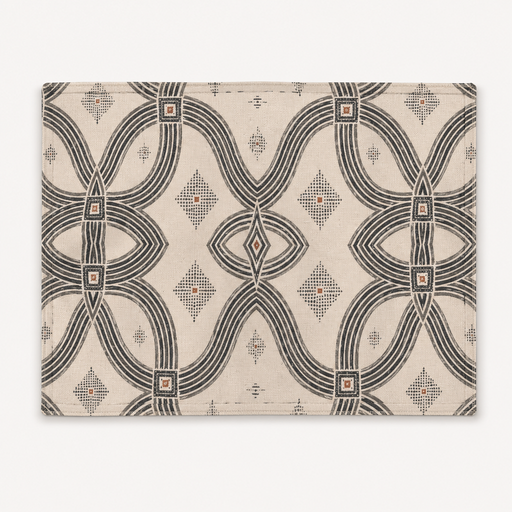 Zebra Rhythm – Monochrome Loom – Fabric Placemats